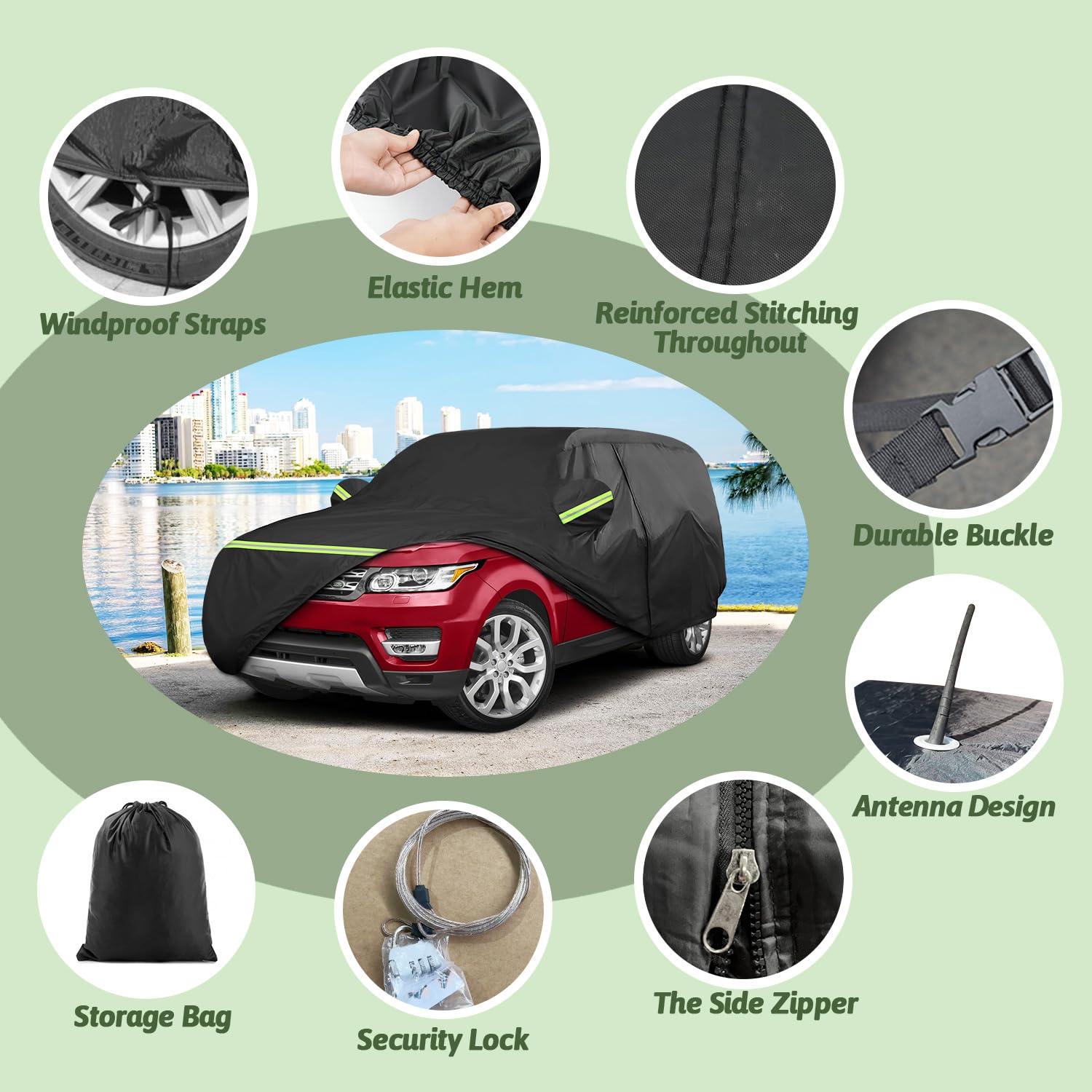 BETERNY Car Covers for 2013-2025 Land Rover Range Rover Sport, Waterproof All Weather Rain Sun UV Protection Heavy Duty Full Car