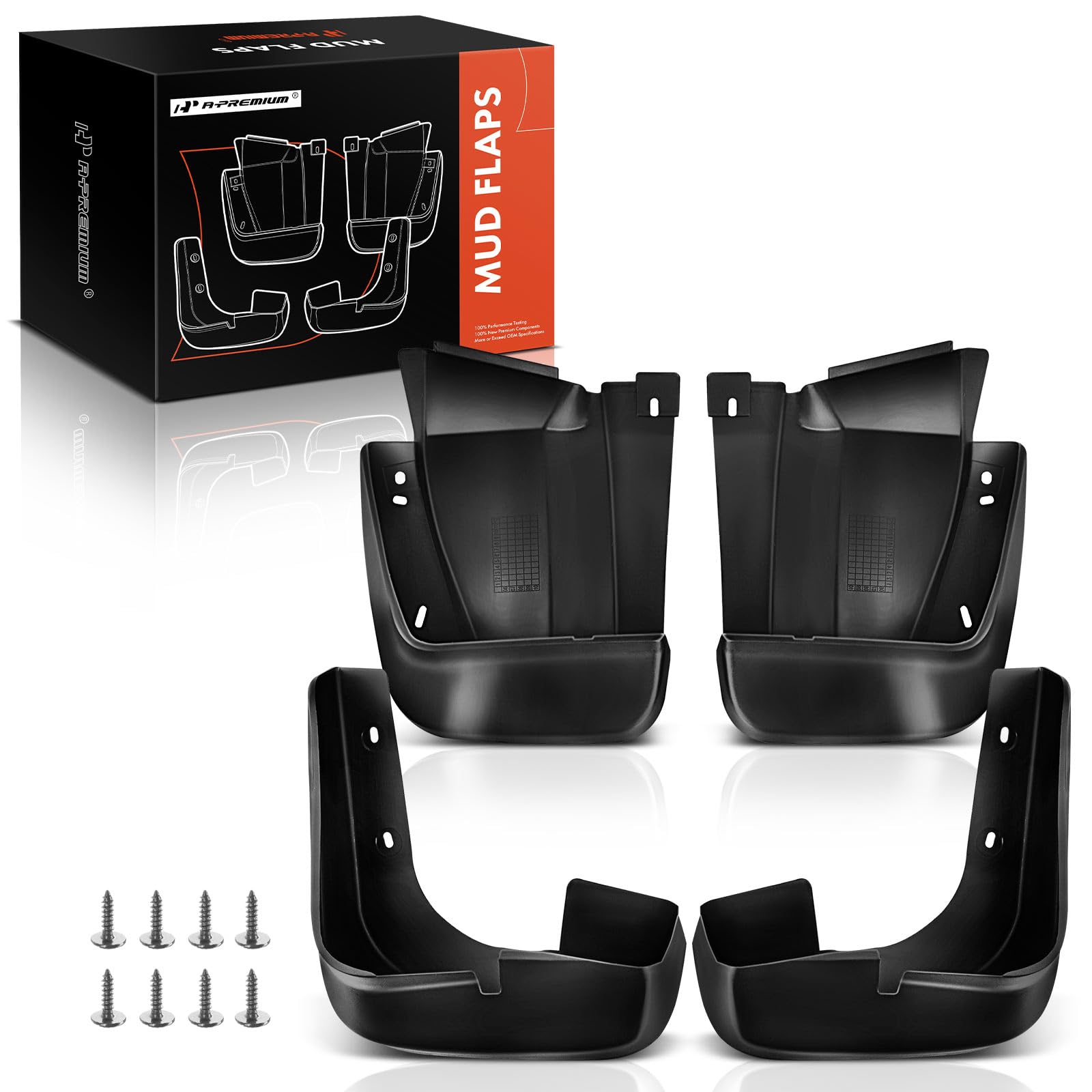 A-Premium Set Of 4Pcs Mud Flaps Splash Guards Mudguards Mudflaps With Hardware Kits Accessory Compatible With Honda Civic, 2006-