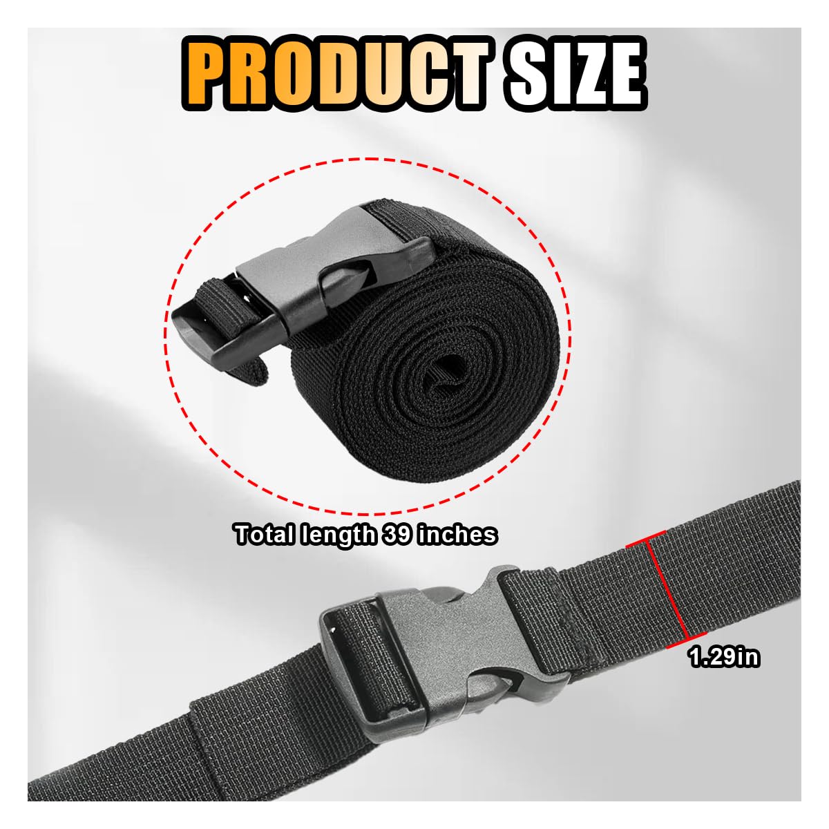 39 Inch Car Battery Tie Down Strap, Auto Battery Adjustable Buckle Strap, Trailer Battery Hold Down Strap with Quick Release Buc