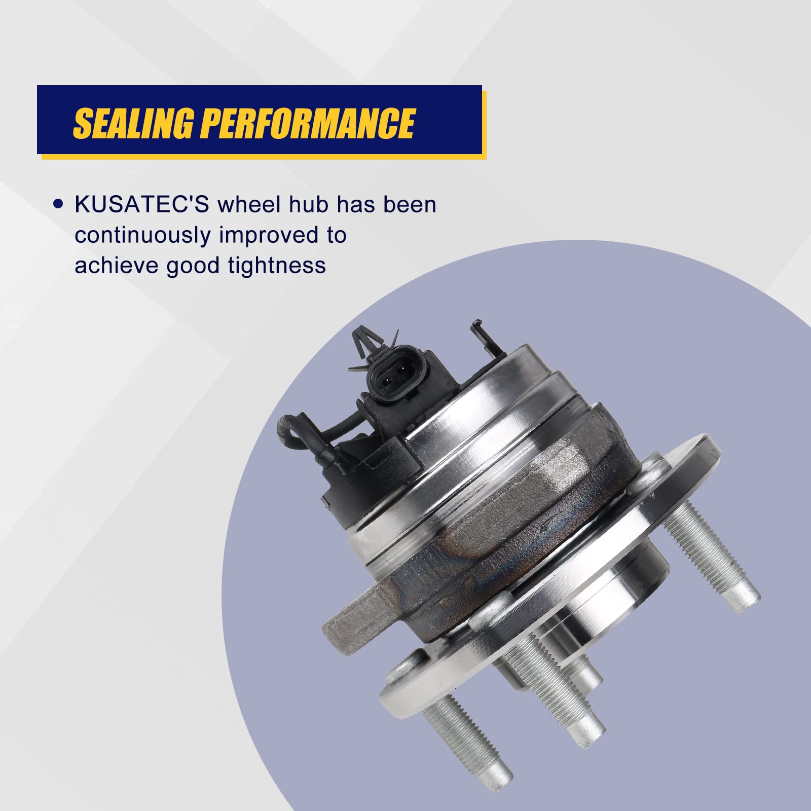 KUSATEC 513214 Front Wheel Bearing and Hub Assembly Compatible with Chevy Cobalt HHR 2008 2009 2010, Chevy Malibu 2004-2012, Pon