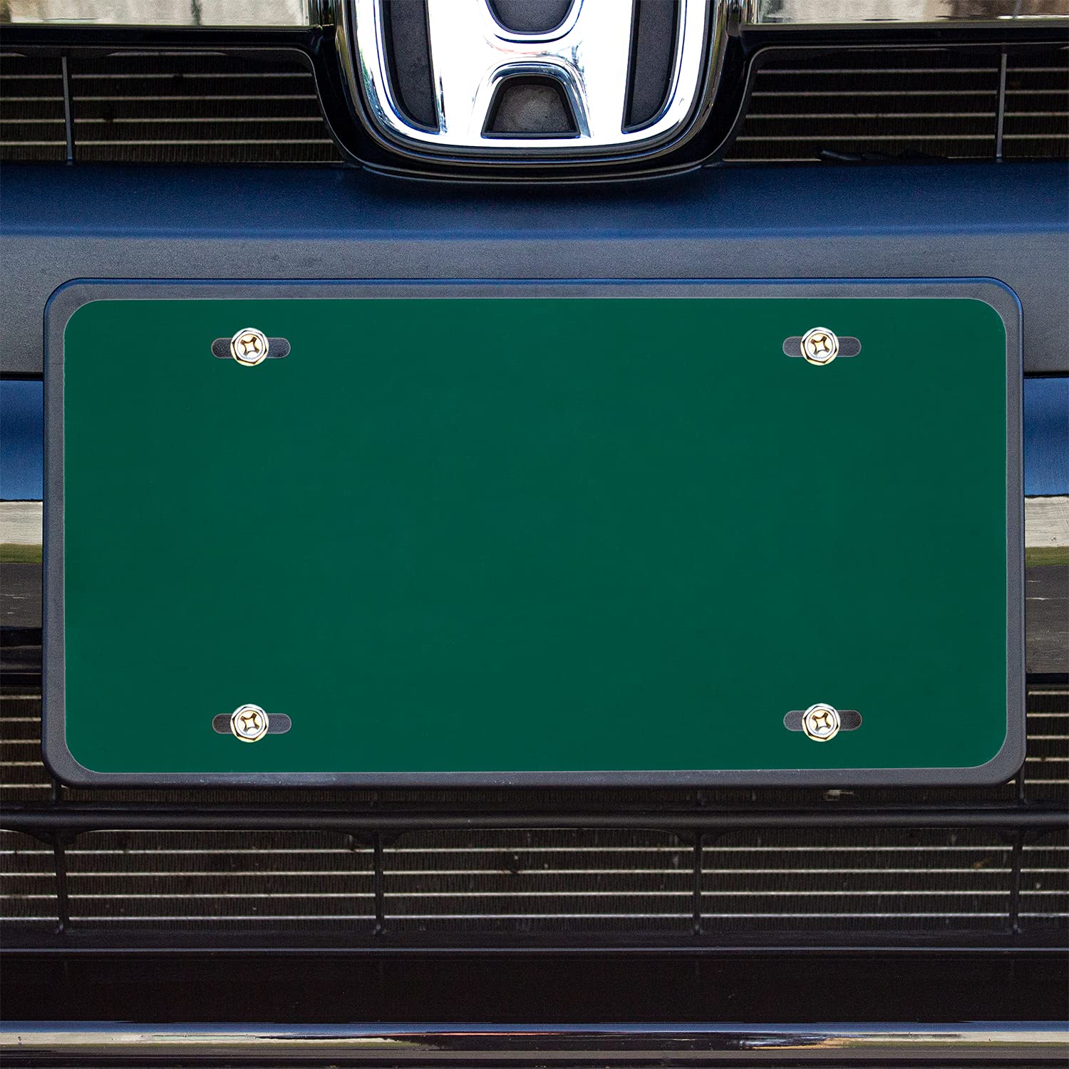 Custom License Plate For Front Of Car - Personalized Car Tags - 6” X 12” Universal Fit (Forest Green)