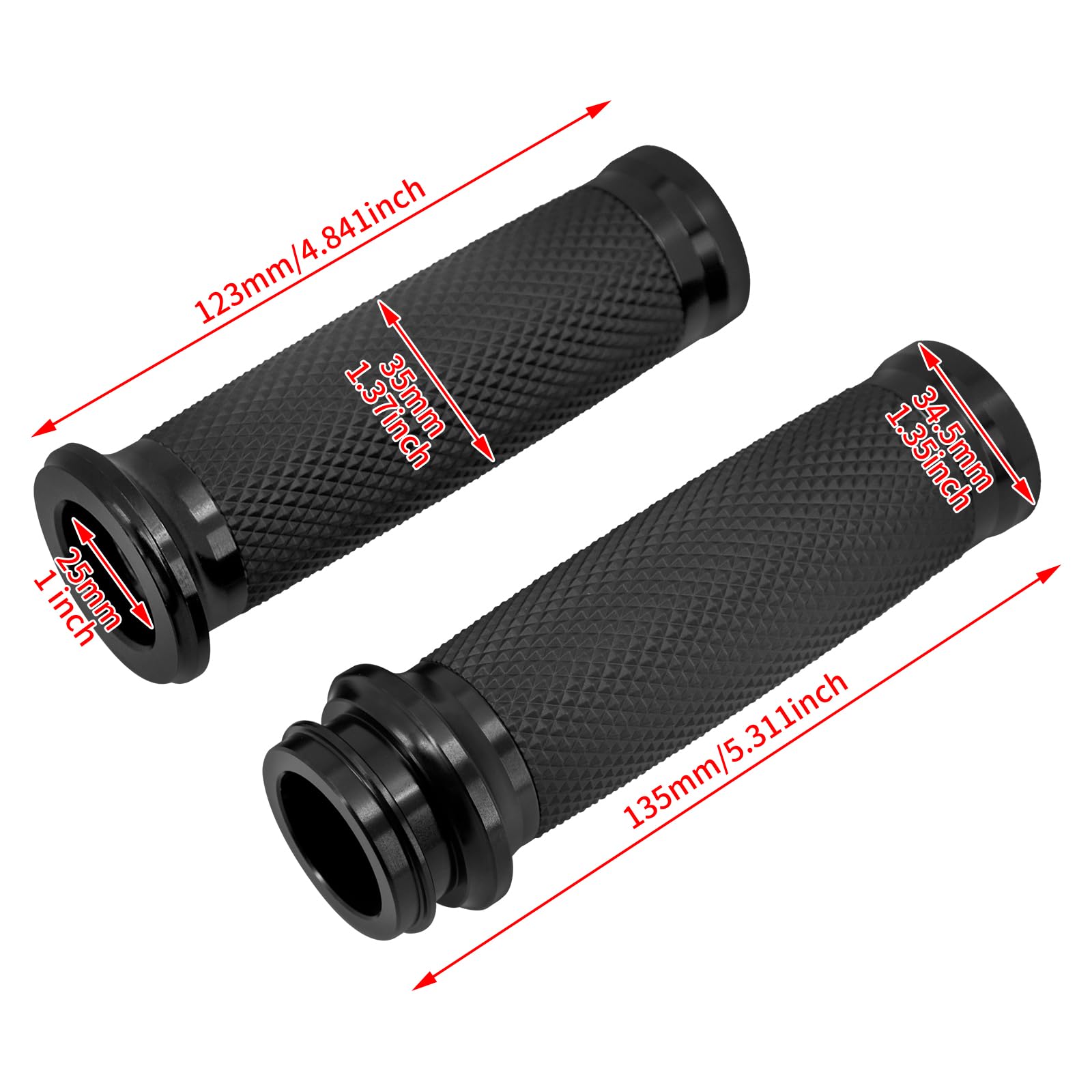 Hdbubalus 1'' Electronic Throttle Handlebar Grips Motorcycle Hand Grips Fit For Harley Street Electra Road Glide Road King