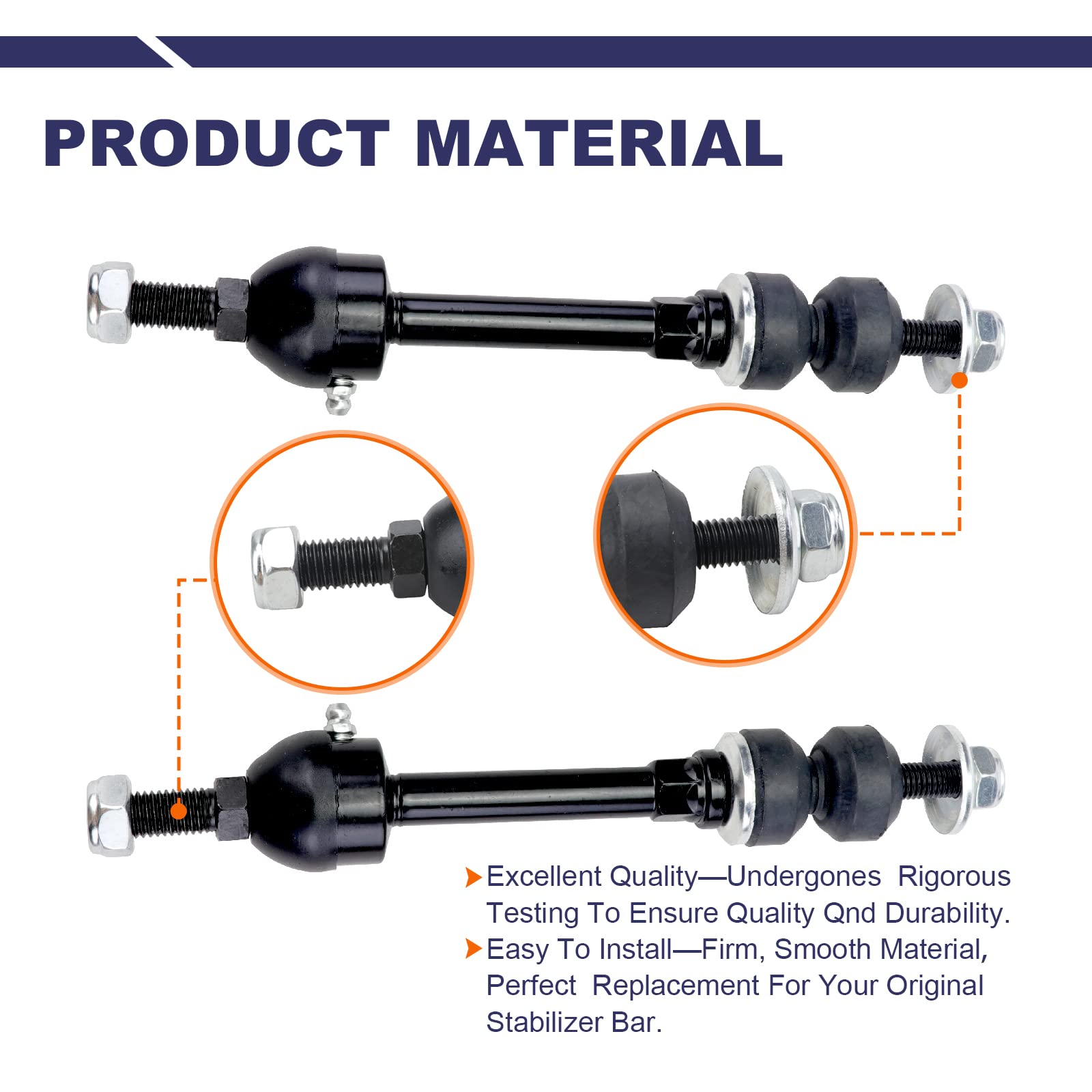 Stiueoav K80338 Sway Bar Link - Front Stabilizer End Link Compatible With 2005-2008 F150 4Wd?2006-2008 Mark Lt