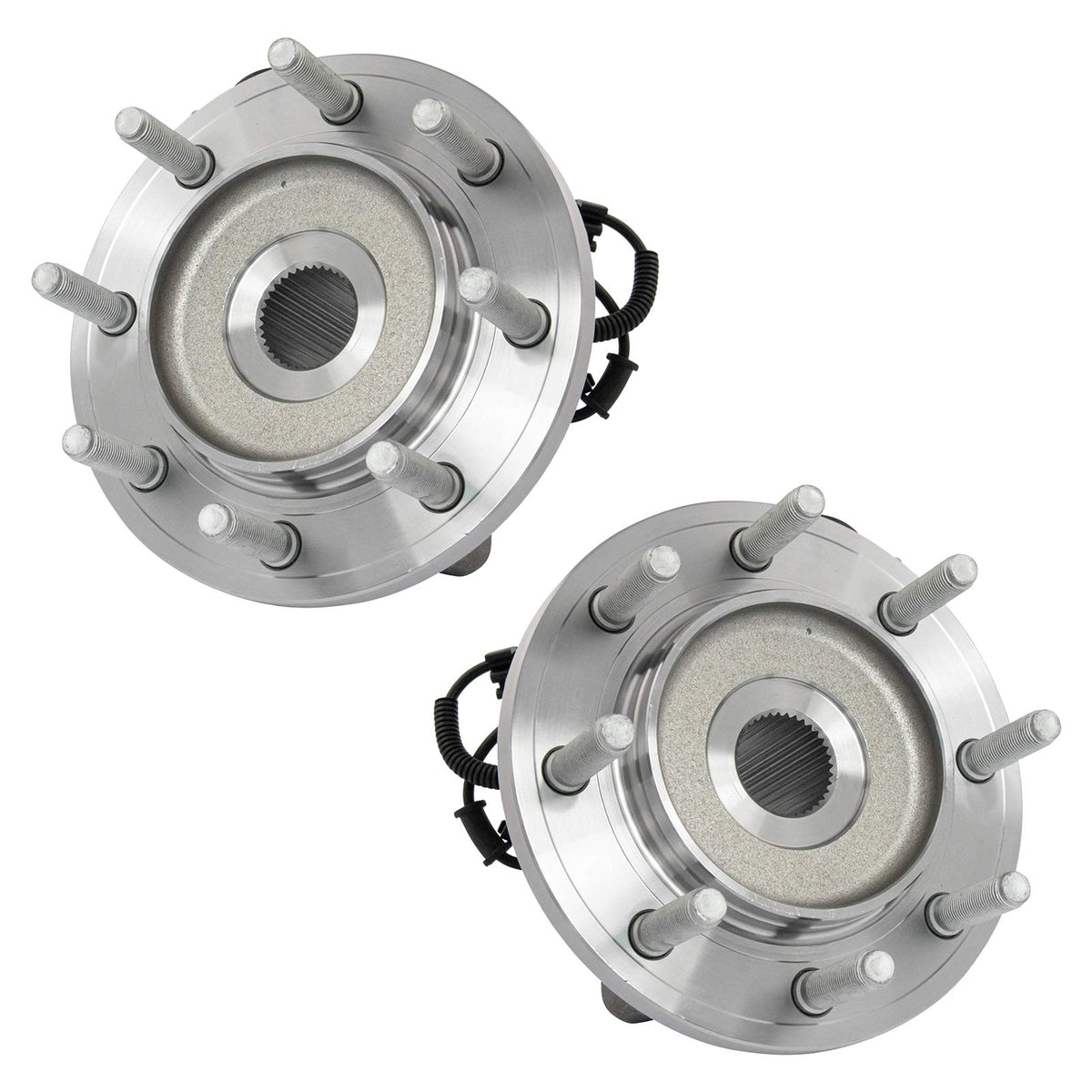 Trq Front Wheel Hub Bearings Assembly Set Compatible With 2014-2018 Ram 2500 2013-2018 3500