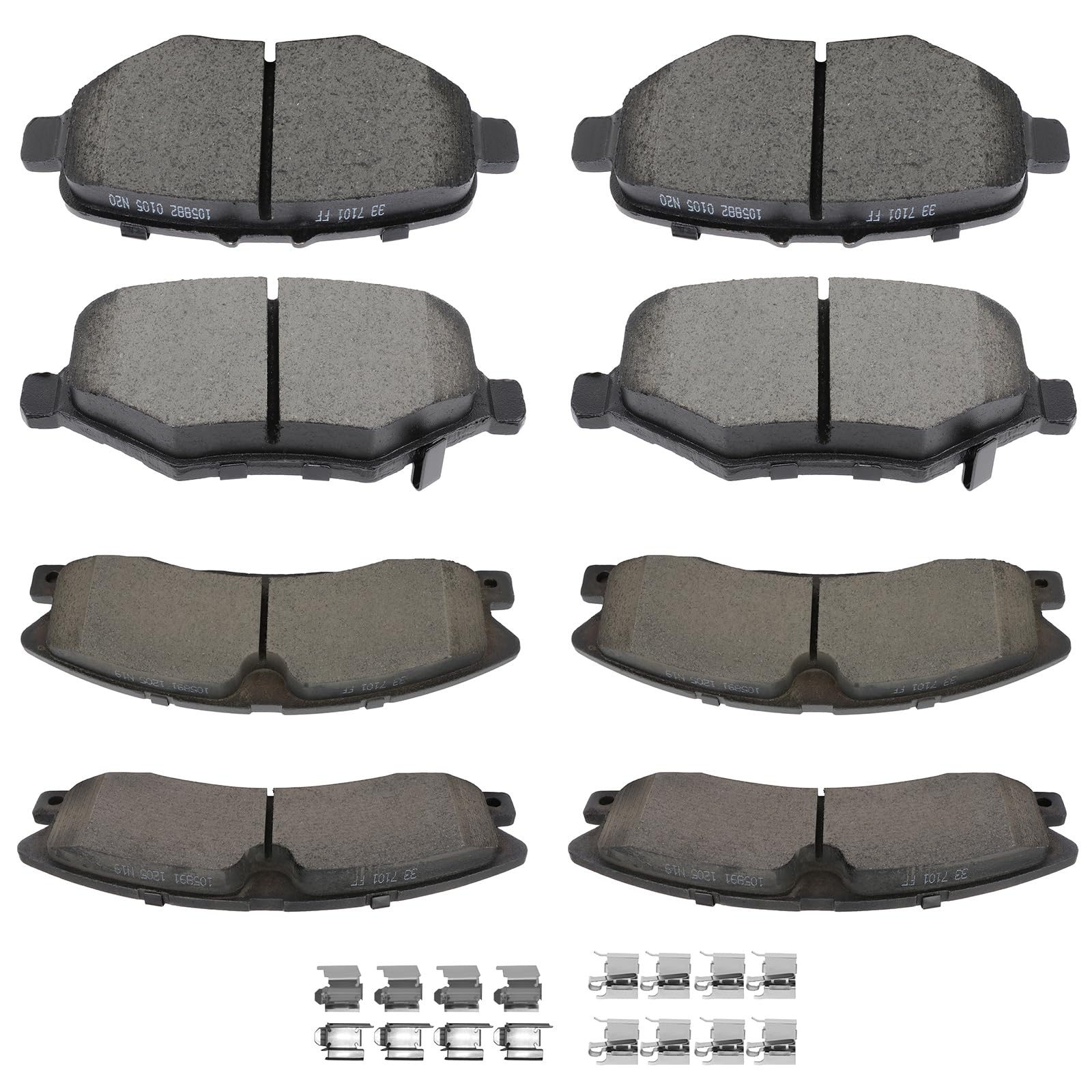 Ceramic Brake Pads Kits,Scitoo 8Pcs Brakes Pads Set Fit For Ford Explorer,Flex,Police Interceptor Sedan,Police Interceptor Utili