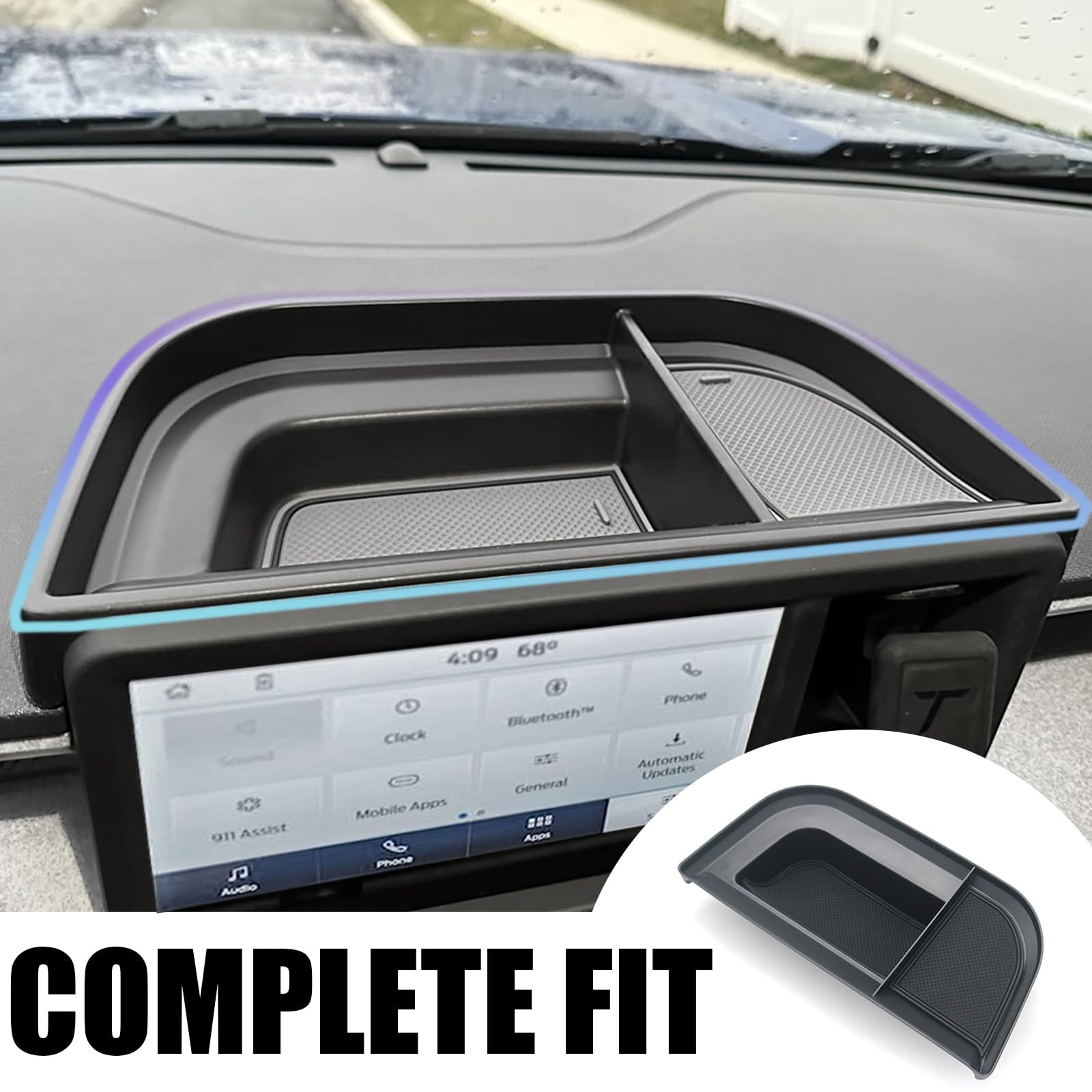 Yibeico Center Console Dash Tray Dashboard Storage Box Organizer Fit For Ford Maverick 2022 2023 2024 Hybrid Xl Xlt Lariat Acces