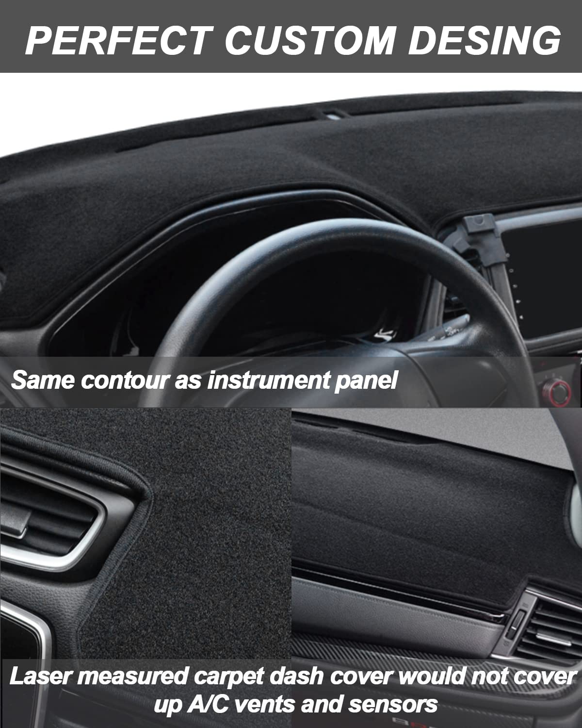 Posaid Dashboard Dash Board Cover Mat Carpet For 1999-2006 Chevrolet Silverado Gmc Sierra, 2000-2006 Chevy Avalanche Tahoe Subur