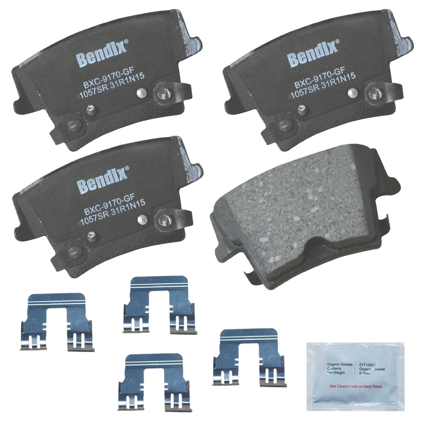 Bendix Priority1 Cfc1057Sr Ceramic Rear Brake Pads For Chrysler 300 2022-2005, Dodge Challenger 2022-2009, Charger 2022-2006, Ma