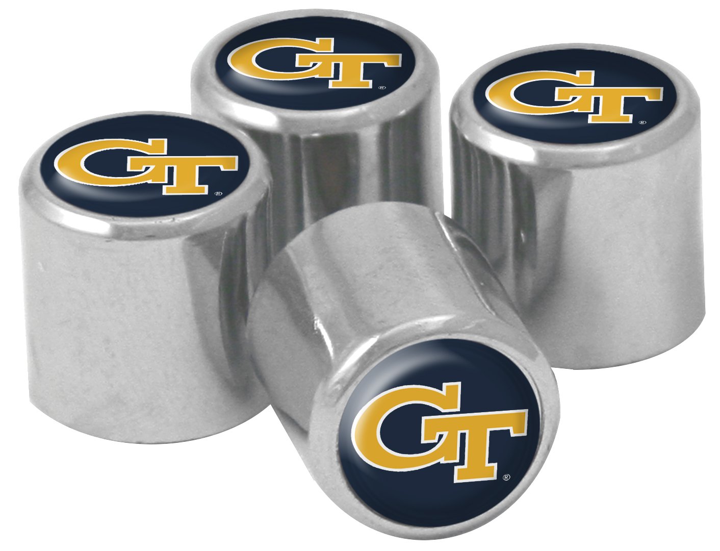 Ncaa Georgia Tech Yellow Jackets Metal Tire Valve Stem Caps, 4-Pack