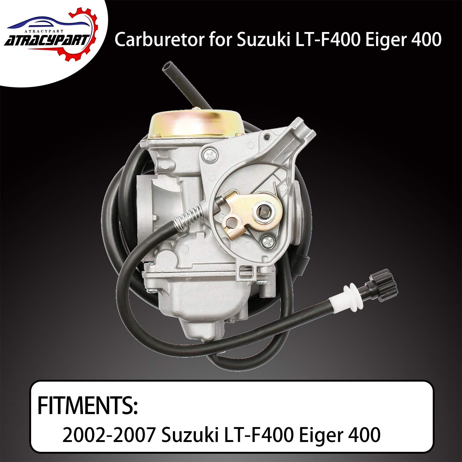 Eiger 400 Carburetor Compatible With Suzuki Lt-F400 2X4 / 4X4 (2002-2007),Suzuki Lt-A400 2X4 & Lt-A400F 4X4(2002-2003)| Oem Replacement Part #13200-38Fcv