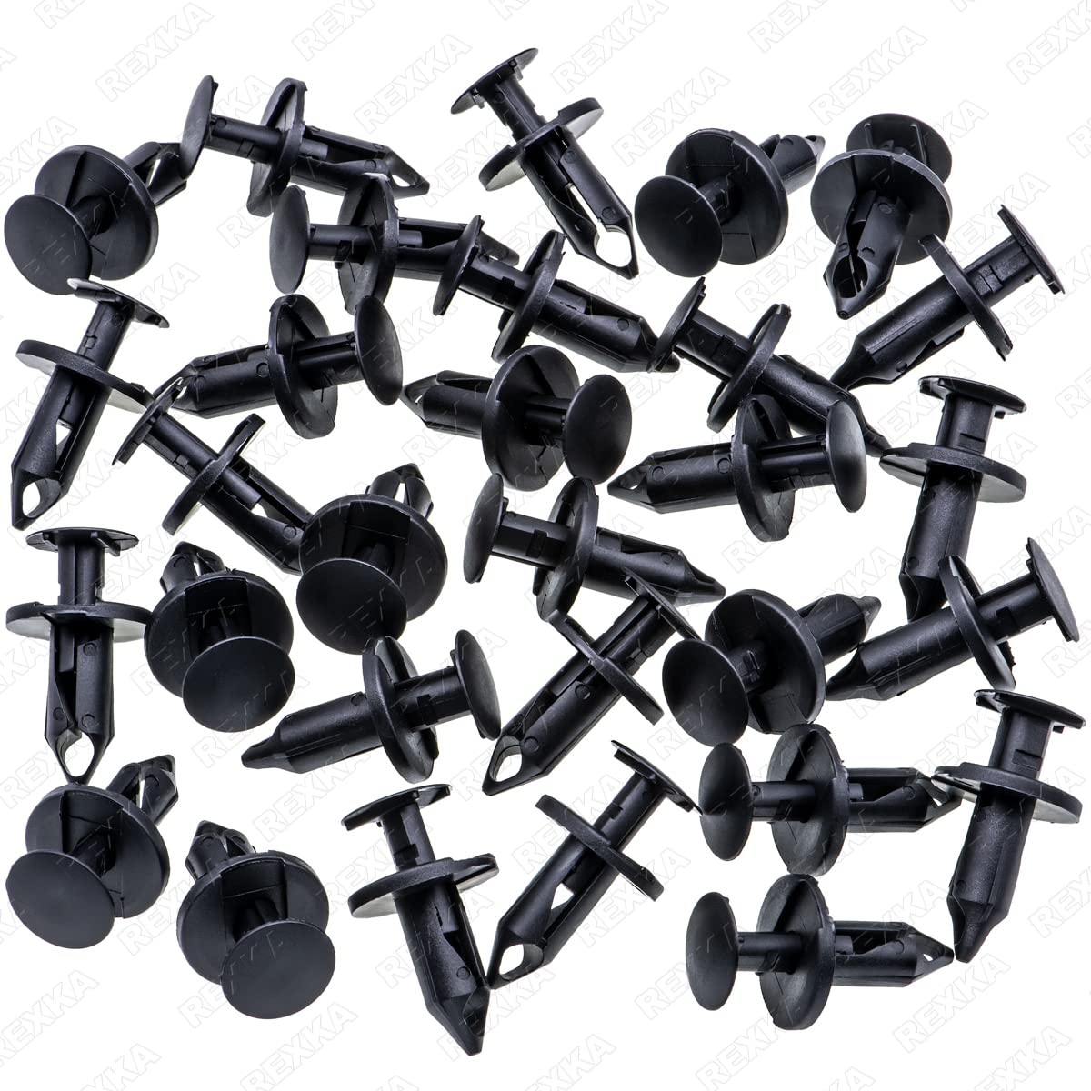 Rexka 30Pcs Grille Push Pin Retainer Clips Fasteners Rivet 6503598 Compatible With 2007-2020 Jeep Wrangler Jk, Wrangler Unlimite