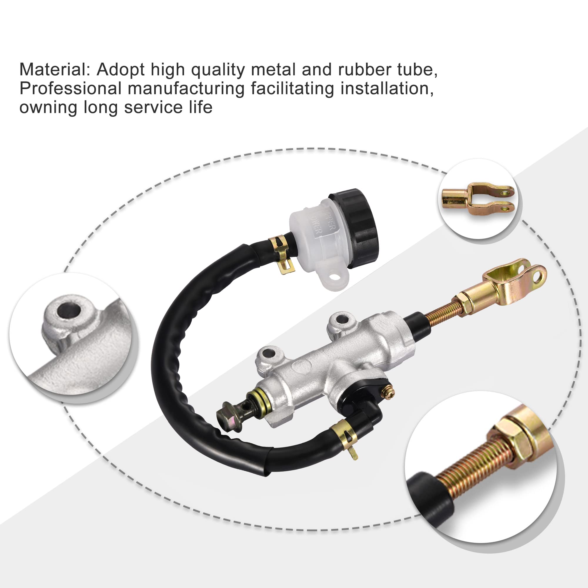 Goofit Rear Brake Master Cylinder With Reservoir For 50Cc 70Cc 90Cc 110Cc 125Cc Atv Chinese Dirt Bike Pit Bike