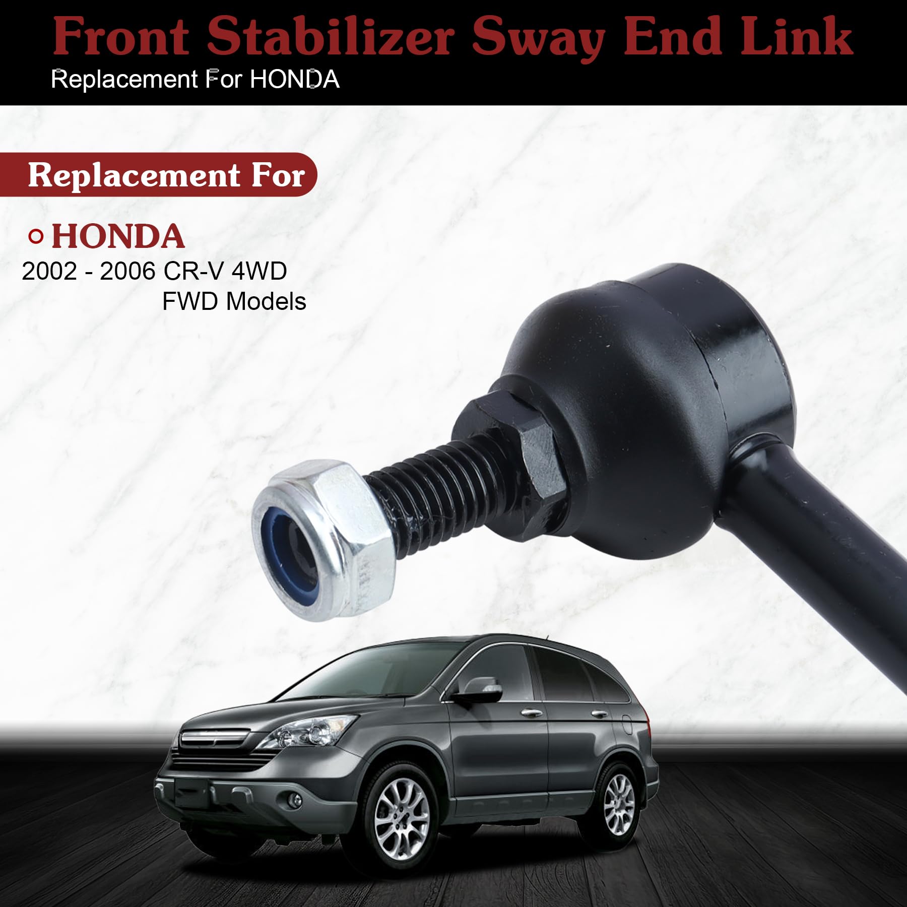 Stiueoav K80369 K80370 Sway Bar Link - Rear Stabilizer End Link Compatible With 2002-2006 Cr-V