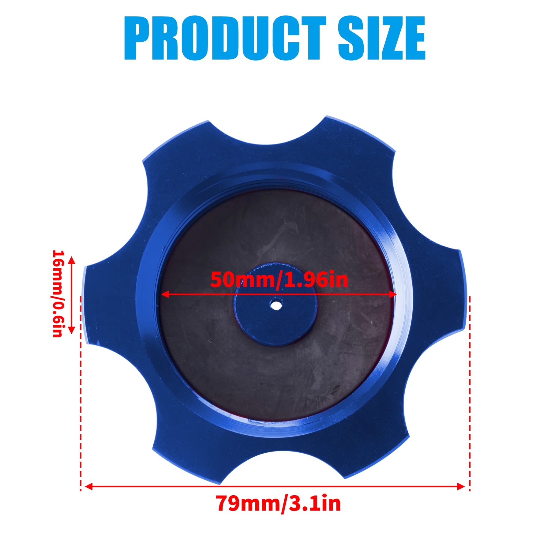 Jingke Cnc Aluminum Gas Fuel Tank Cap With Breather Valve For 50Cc 70Cc 90Cc 110Cc 125Cc 140Cc 150Cc 160Cc Pit Dirt Motor Bike Dirt Bike Atv Taotao Ssr Roketa (Blue)…