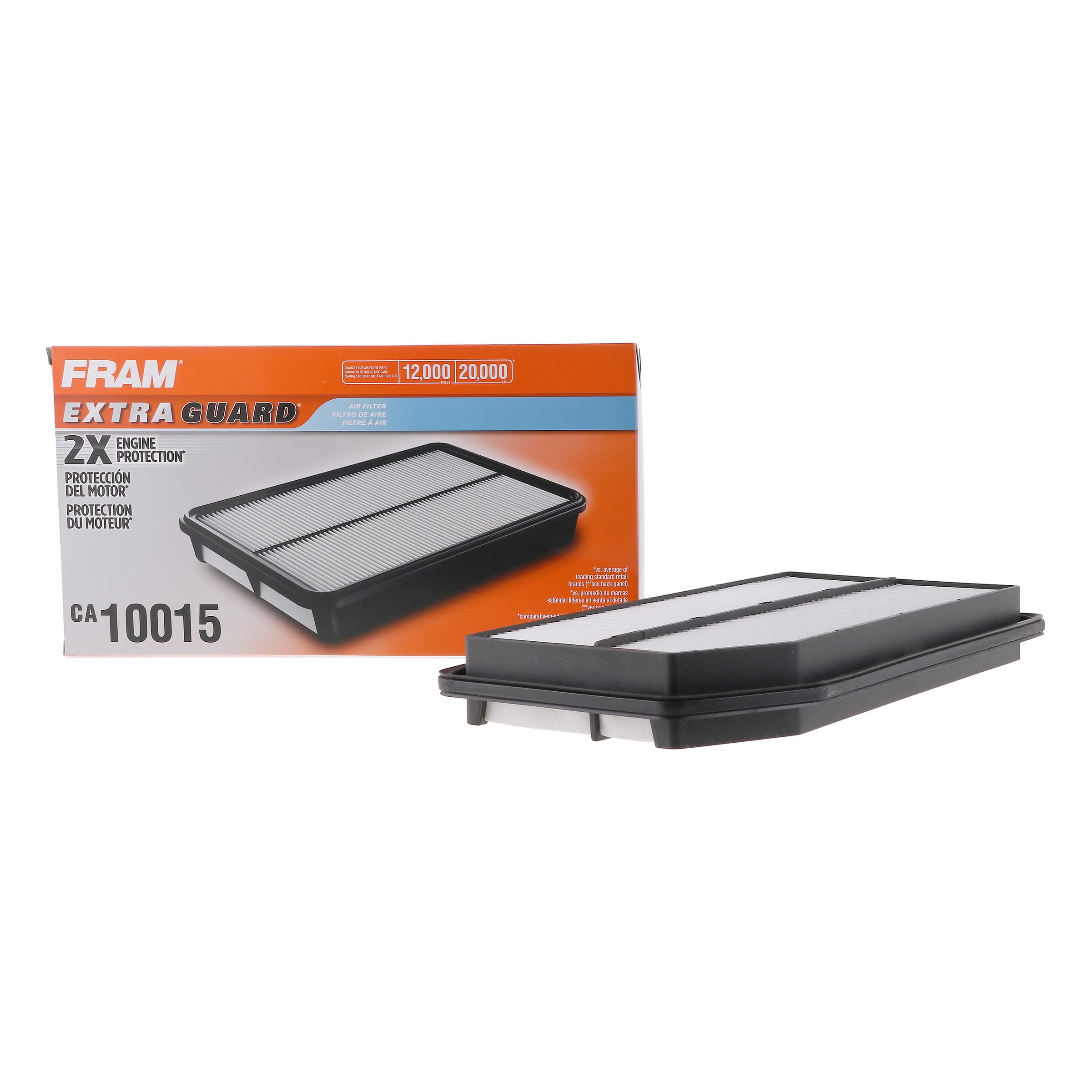 Fram Extra Guard Ca10015 Replacement Engine Air Filter For Select 2006-2014 Honda Ridgeline (3.5L) Models, Provides Up To 12 Months Or 12,000 Miles Filter Protection