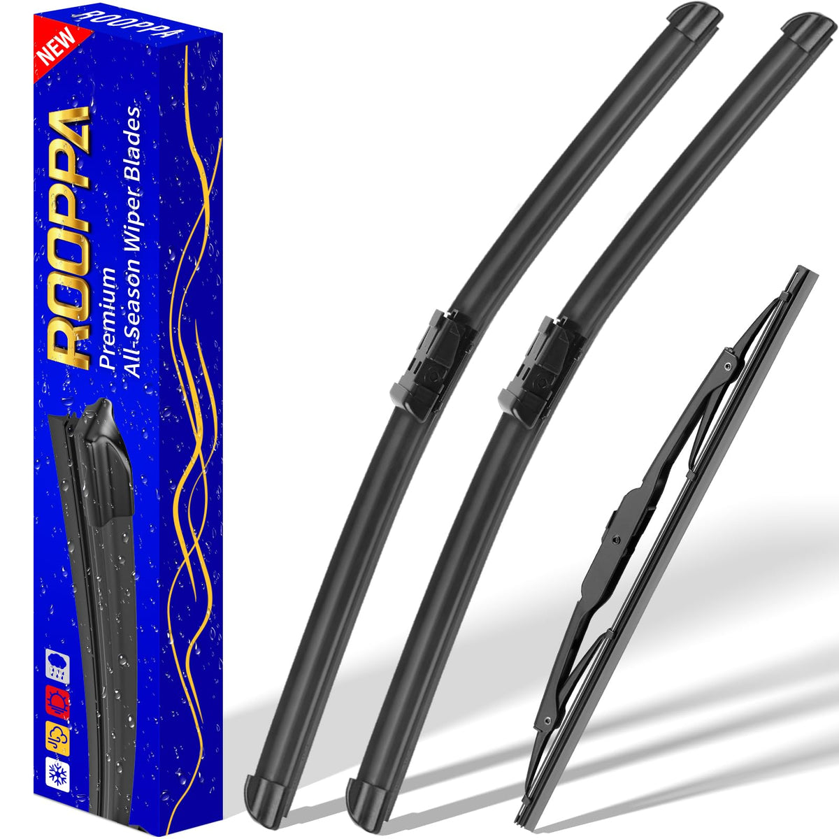 3 Wipers Replacement For 2013-2021 Chevrolet Chevy Trax/2013-2021 Buick Encore, Windshield Wiper Blades Original Equipment Repla