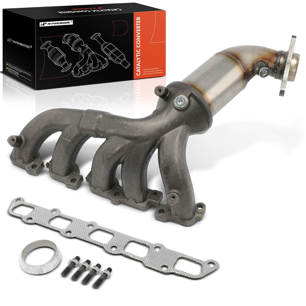 A-Premium Front Exhaust Manifold Catalytic Converter Kit Direct-Fit Compatible with Chevy Colorado 2007-2012 & GMC Canyon 2007-2