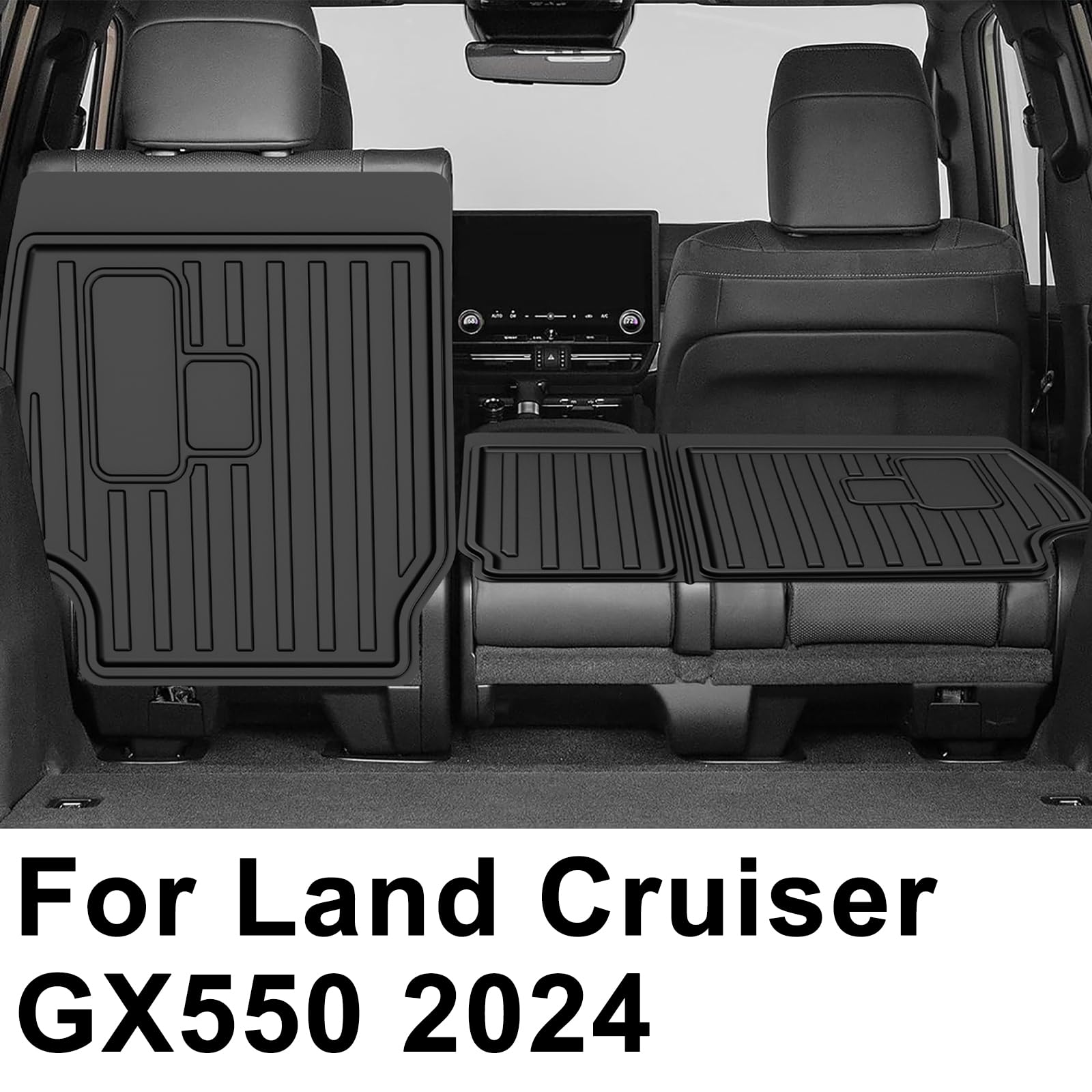 Aomsazto Cargo Mat And Backrest Mat Compatible With Toyota Land Cruiser Prado 2024-2025: Tpe All Weather Protection Car Cargo Li