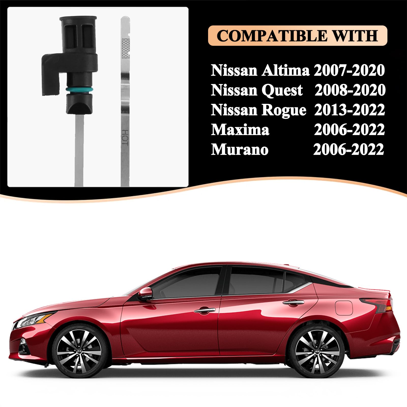 Covnikyer Cvt Transmission Oil Level Dipstick Indicator Gauge Compatible For Nissan Altima 2007-2023 | Rogue 2013-2023 | Maxima