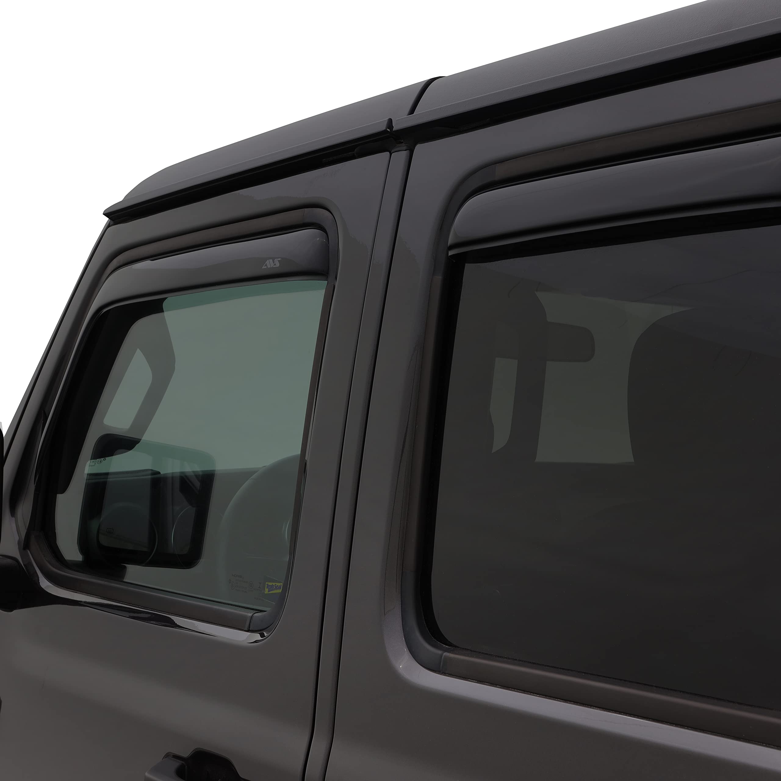 Auto Ventshade In-Channel Ventvisor for 2021-2024 Jeep Grand Cherokee L, Smoke, 4 pcs, Model 194335, Acrylic Material