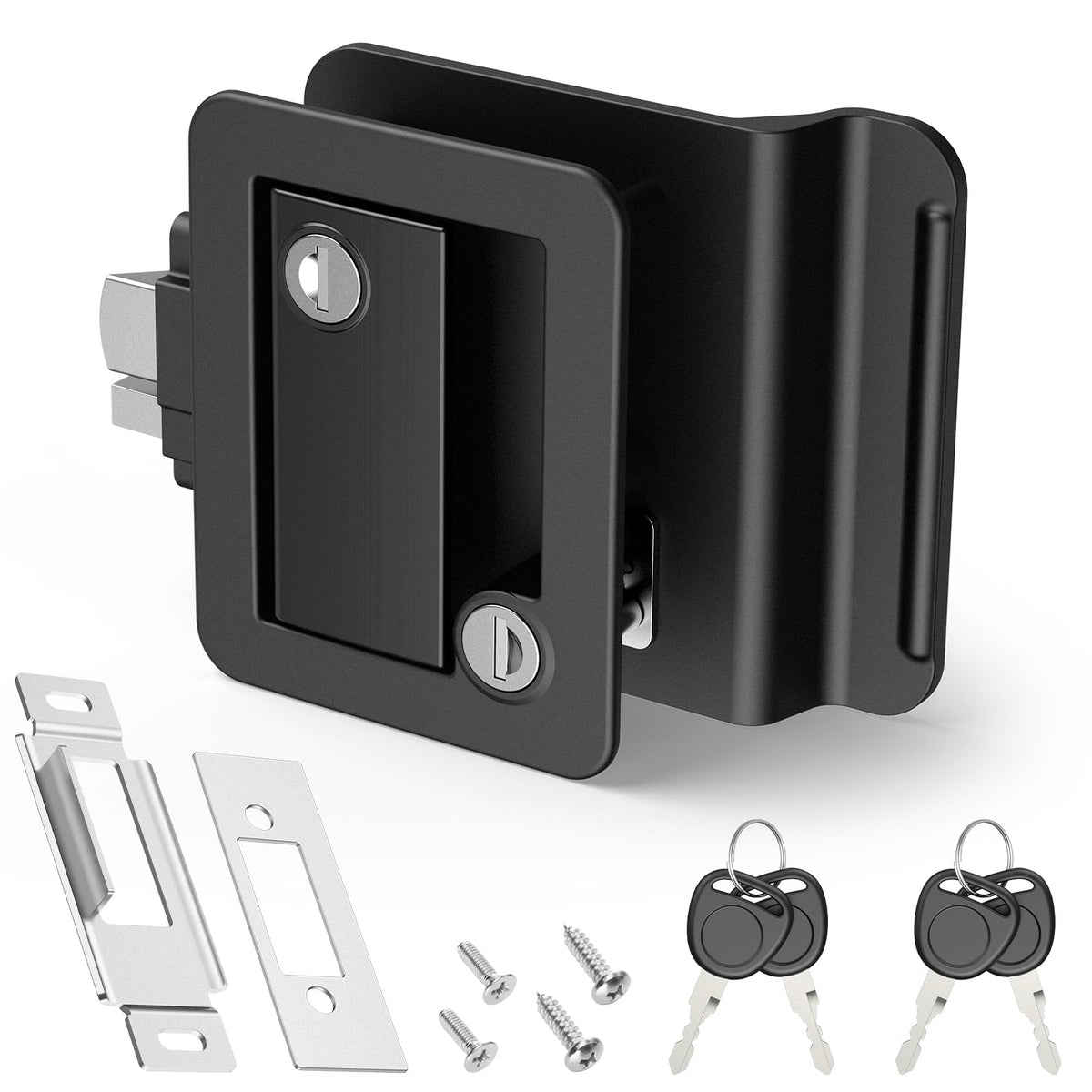 Kohree RV Door Lock Replacement Zinc Alloy Camper Door Lock, RV Door Locks with Paddle Deadbolt Plastic for Trailer Cargo Camper