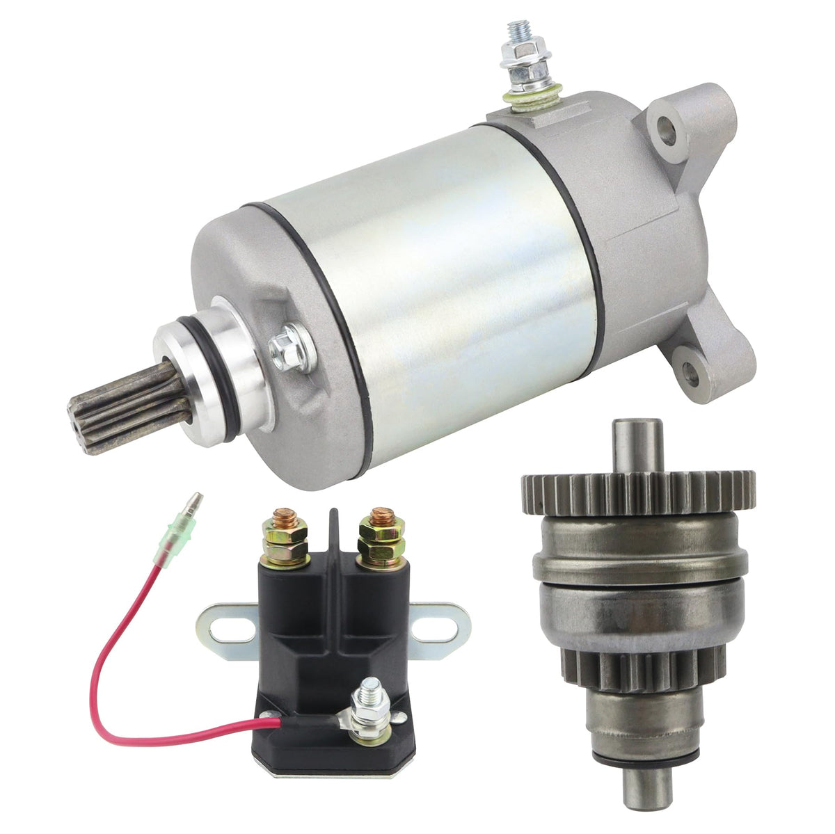 Shamofeng Starter W/Bendix & Relay For Polaris Sportsman 500 96-02, Scrambler 500 97-02, Magnum 325/425/500 95-02, Big Boss 500 