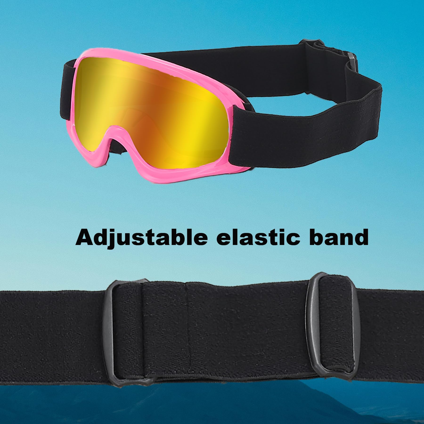 LJDJ Kids Dirt Bike Goggles ATV Motorcycle Off-Road Riding Motocross Glasses with Sun UV Protection Balaclava Full Face Cover fo