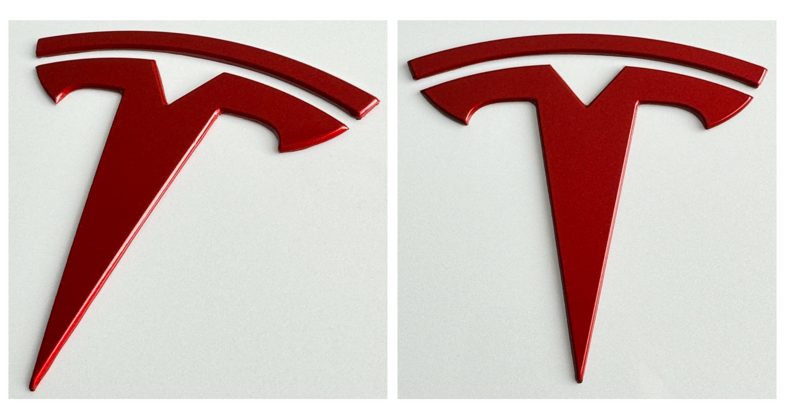 Custom Cut Graphics Vinyl Logo Wrap for Tesla Model 3 (2017 to 2023), Full Wrap, 4 pc-Set (Gloss Red)