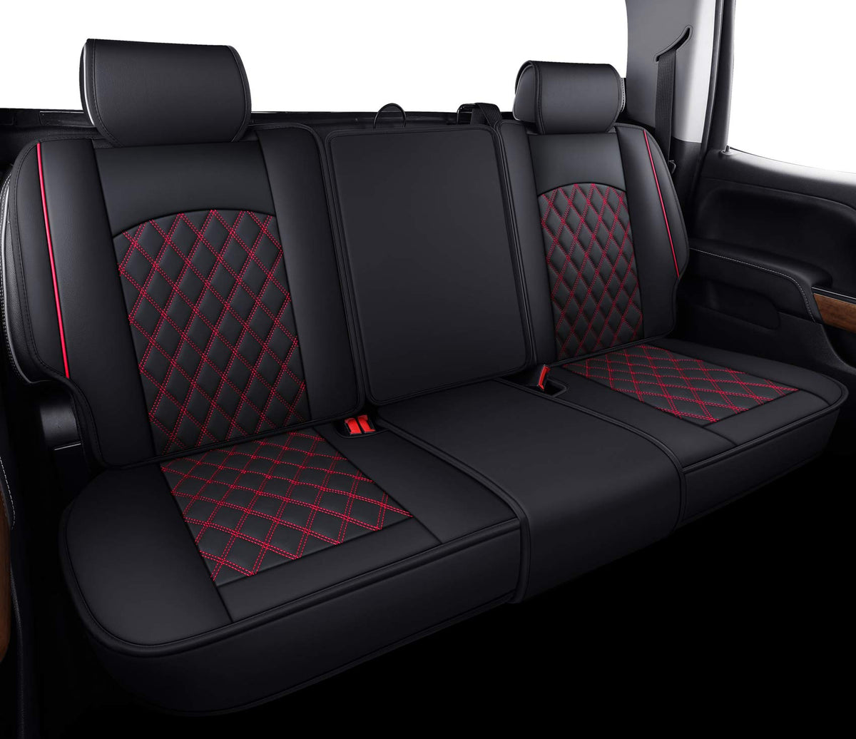 Aierxuan Back Seat Covers for Chevy Silverado GMC Sierra Pickup Custom Fit 2007-2025 1500 2500HD 3500HD Crew Double Extended Cab