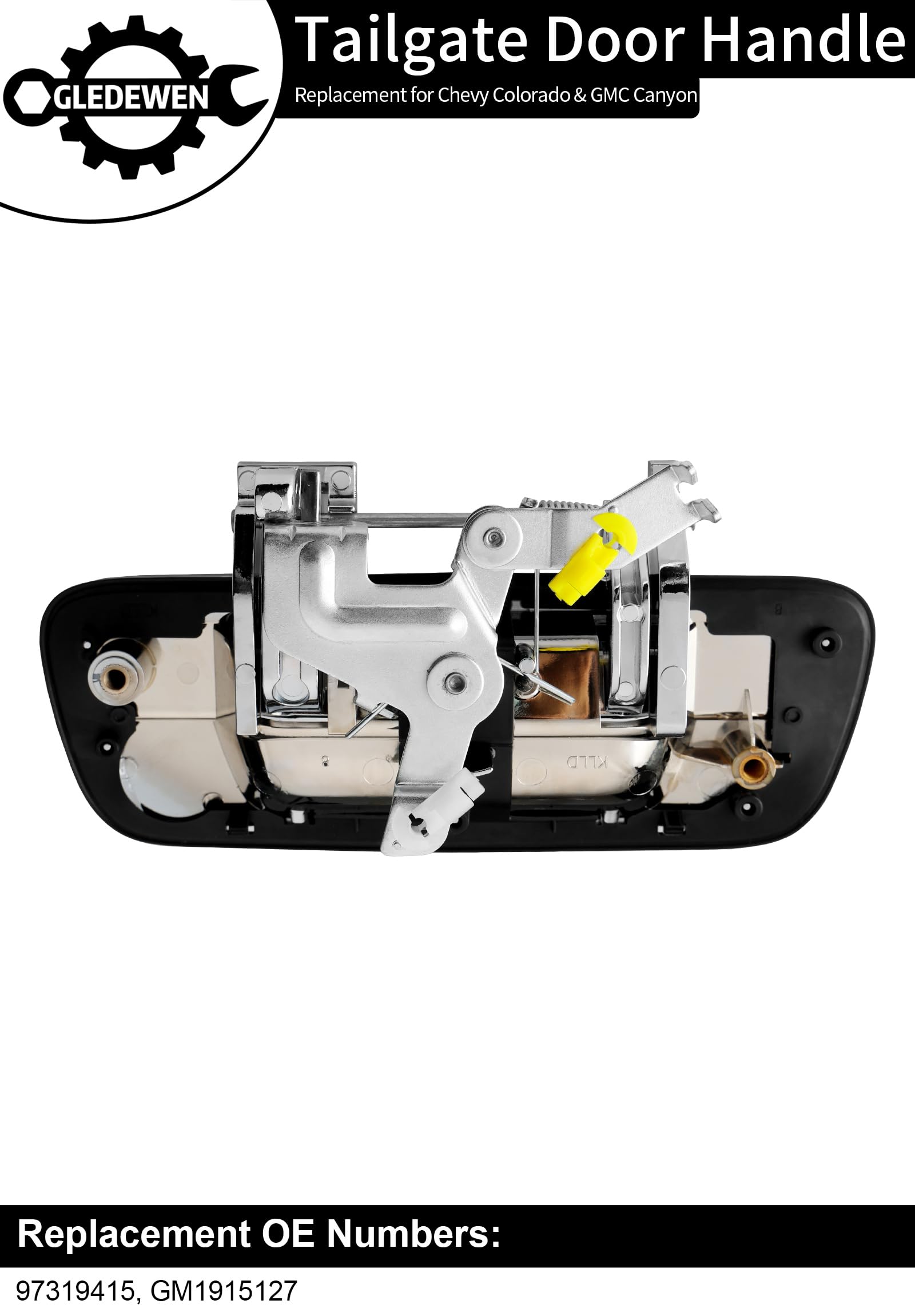Tailgate Door Handle Chrome, Compatible With 2004-2014 Chevy Colorado & Gmc Canyon & Isuzu I-280 / I-290 / I-350 / I-370, Exteri