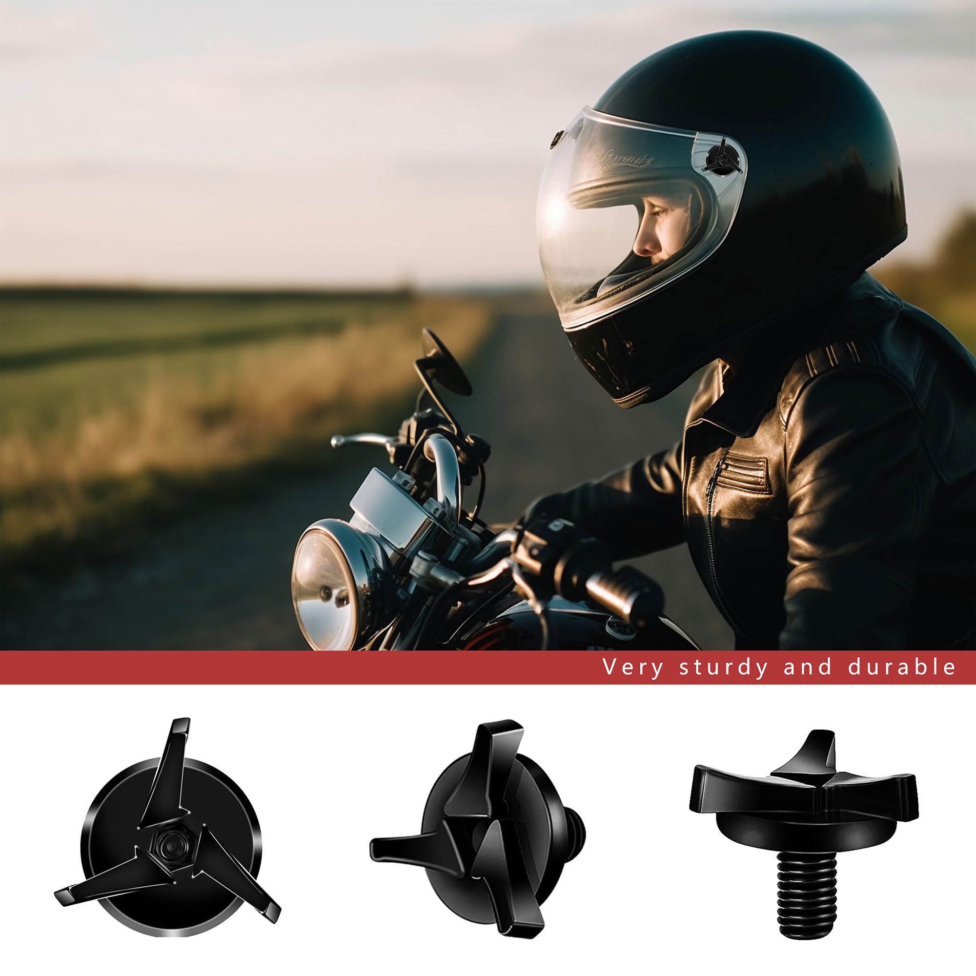 Hyhpsjiee Motorcycle Helmet Screws, 12Pcs Dirt Bike Helmet Visor Screws Motorcycle Helmet Accessories.