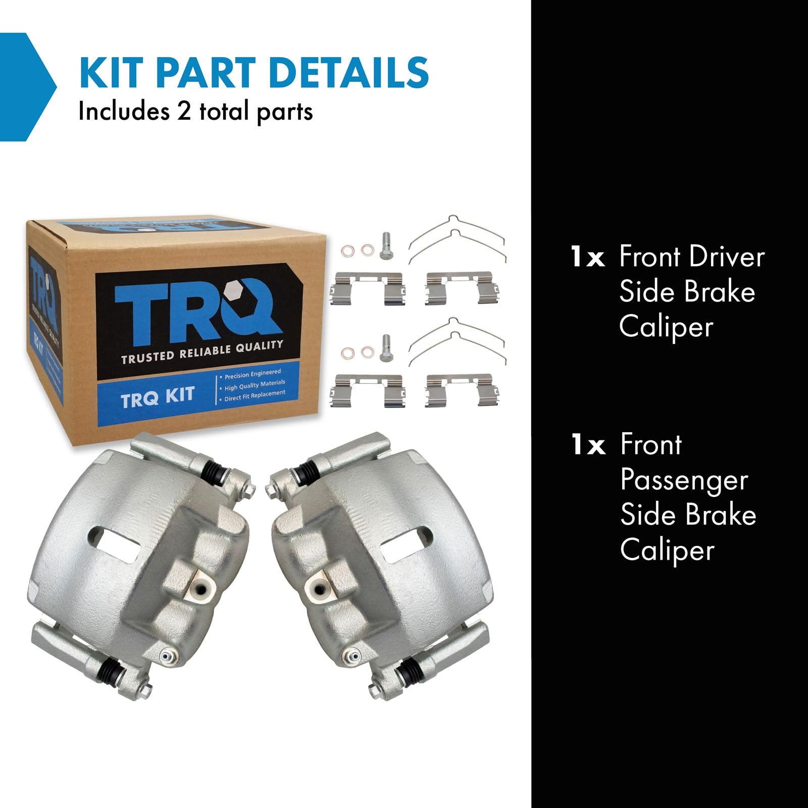 Trq Front Brake Caliper Set Compatible With 2004-2008 Ford F-150 2004 F-150 Heritage 2006-2008 Lincoln Mark Lt