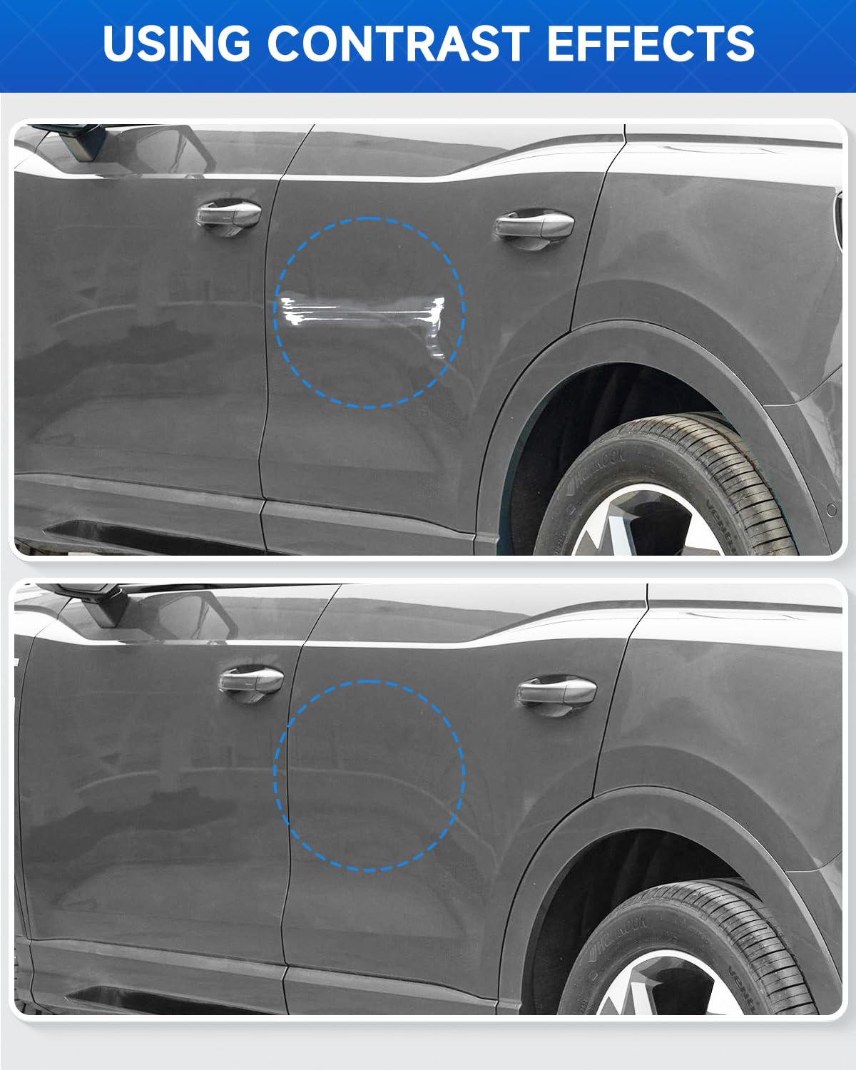 Teslaunch LX7W Ice Silver Metallic Touch Up Paint Compatible With Audi Exact Match Car Paint Pen Scratch Repair