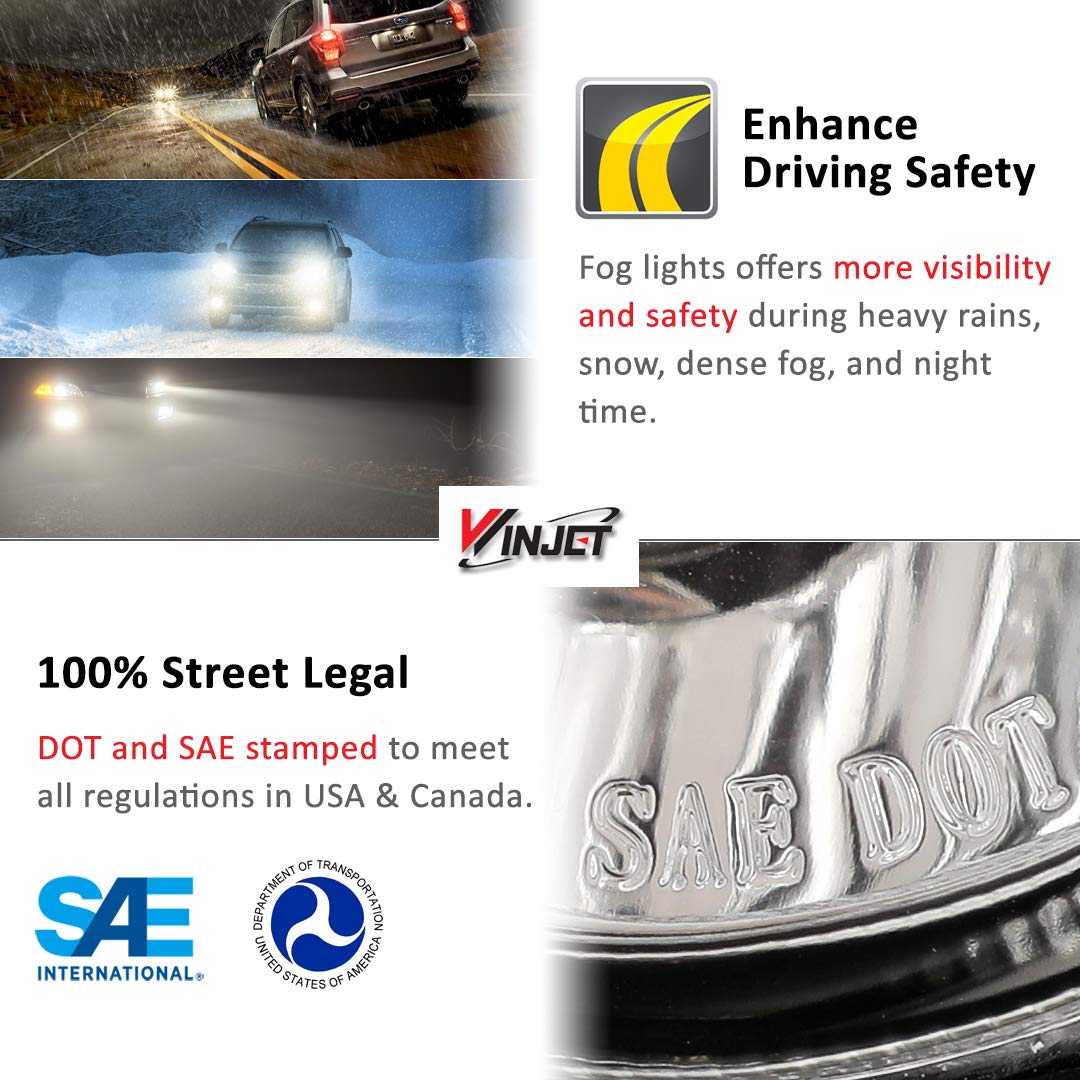 Winjet Fog Lights Oem Series For 2010-2015 Chevy Equinox [2010 2011 2012 2013 2014 2015] Chevy Equinox Driving Fog Lights With H