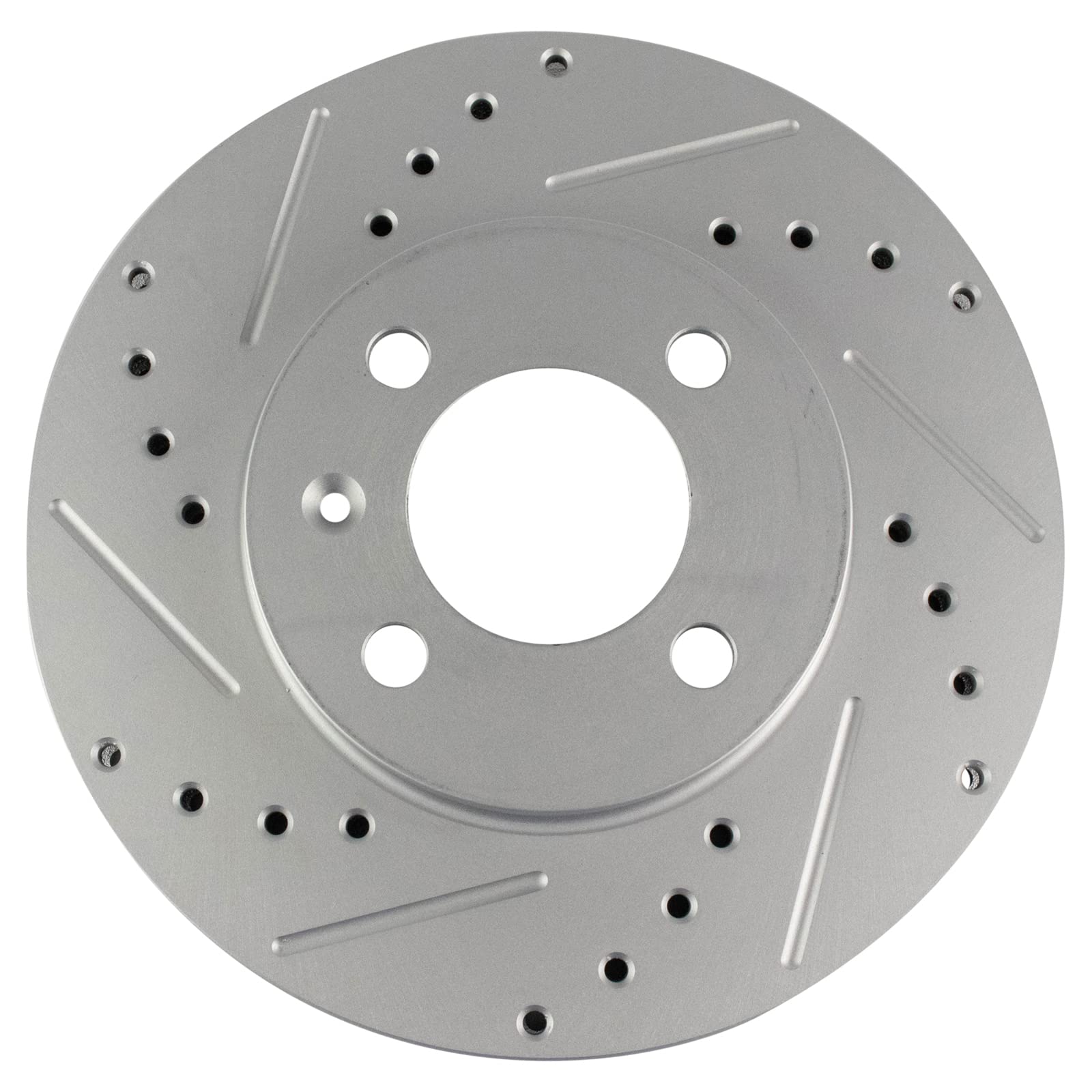 Trq Front Performance Brake Rotors Set Premium G-Coated Cross Drilled & Slotted Compatible With 1995-2002 Volkswagen Cabrio 1993