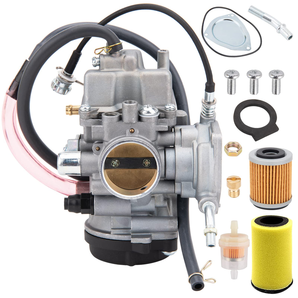 Yfm400 Carburetor Compatible With Atv Yamaha 2000-2006 Kodiak 400 Yfm400 & Big Bear 400, 2004-2006 Bruin 350, 2006-2009 Wolverin