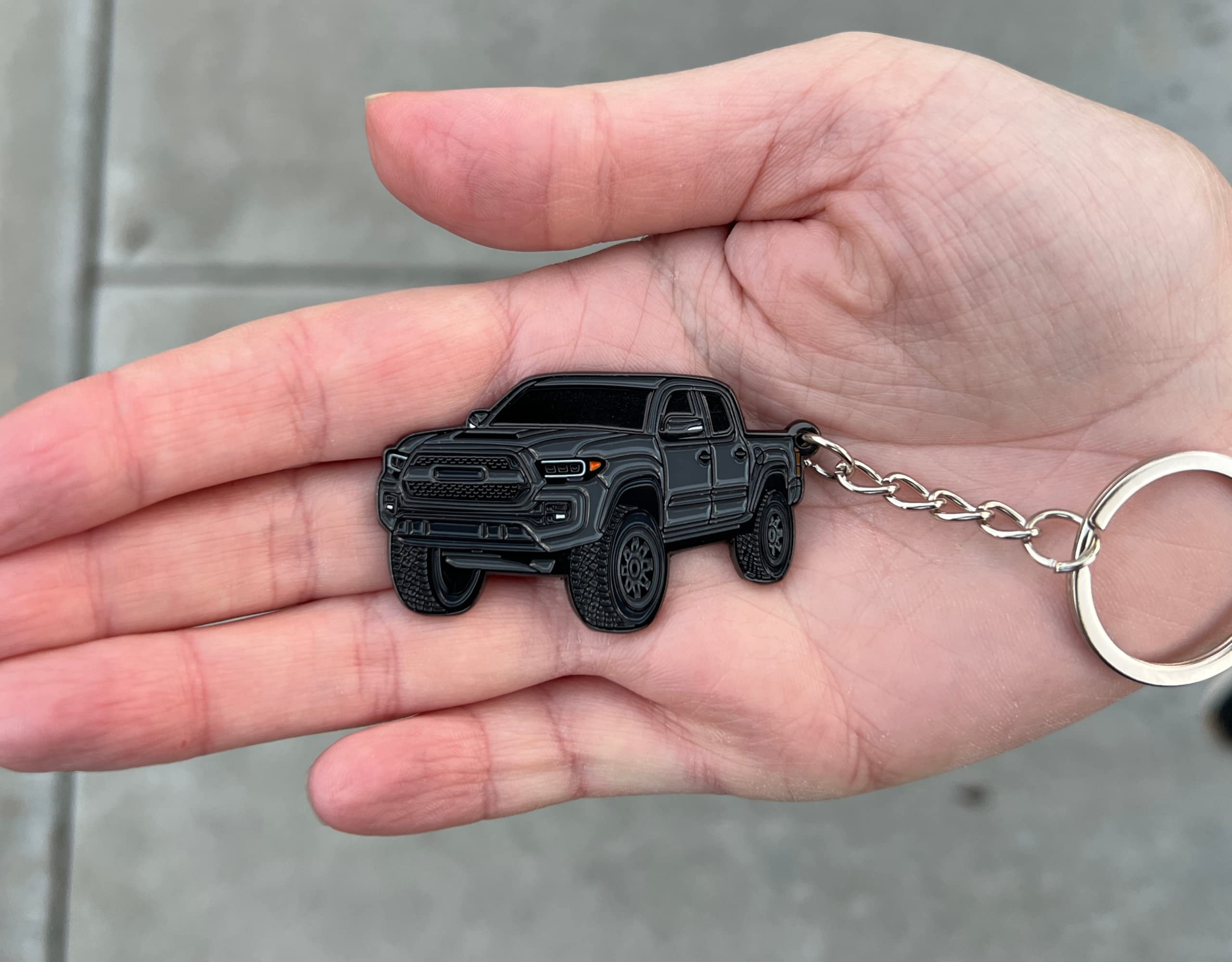 Four Wheel Beast Tacoma Keychain - Tacoma Accessories 2016-2022 Mods For Pro Sport Off Road Cool Key Chain Fob Cover 3Rd Gen Toy Truck (Magnetic Gray)