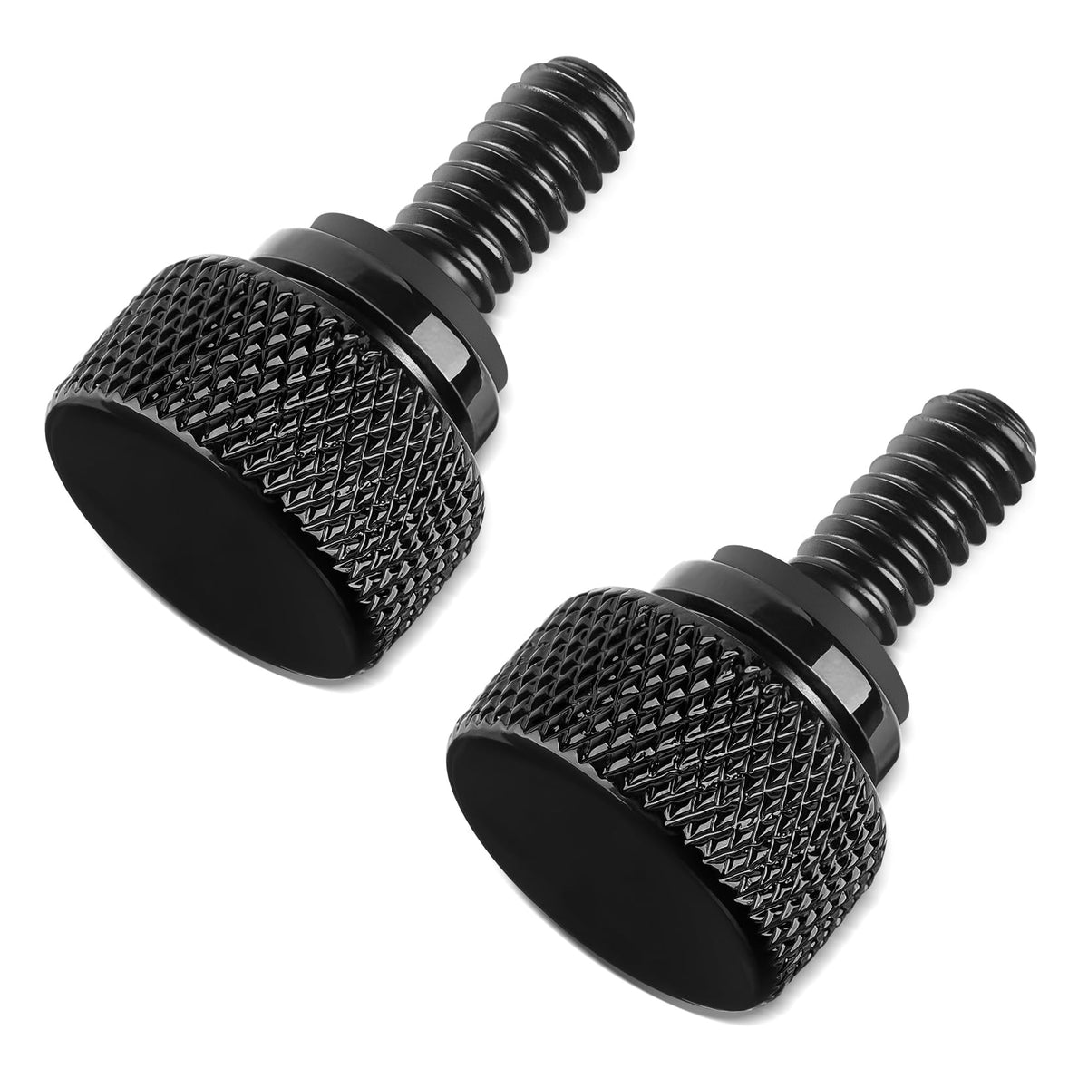 Amazicha Black Seat Bolt Screw Stainless Steel Quick Install 1/4-20 Compatible For Harley Touring Softail Sportster Dyna Street Glide Road Glide Ultra Glide1996-2023,2Pcs