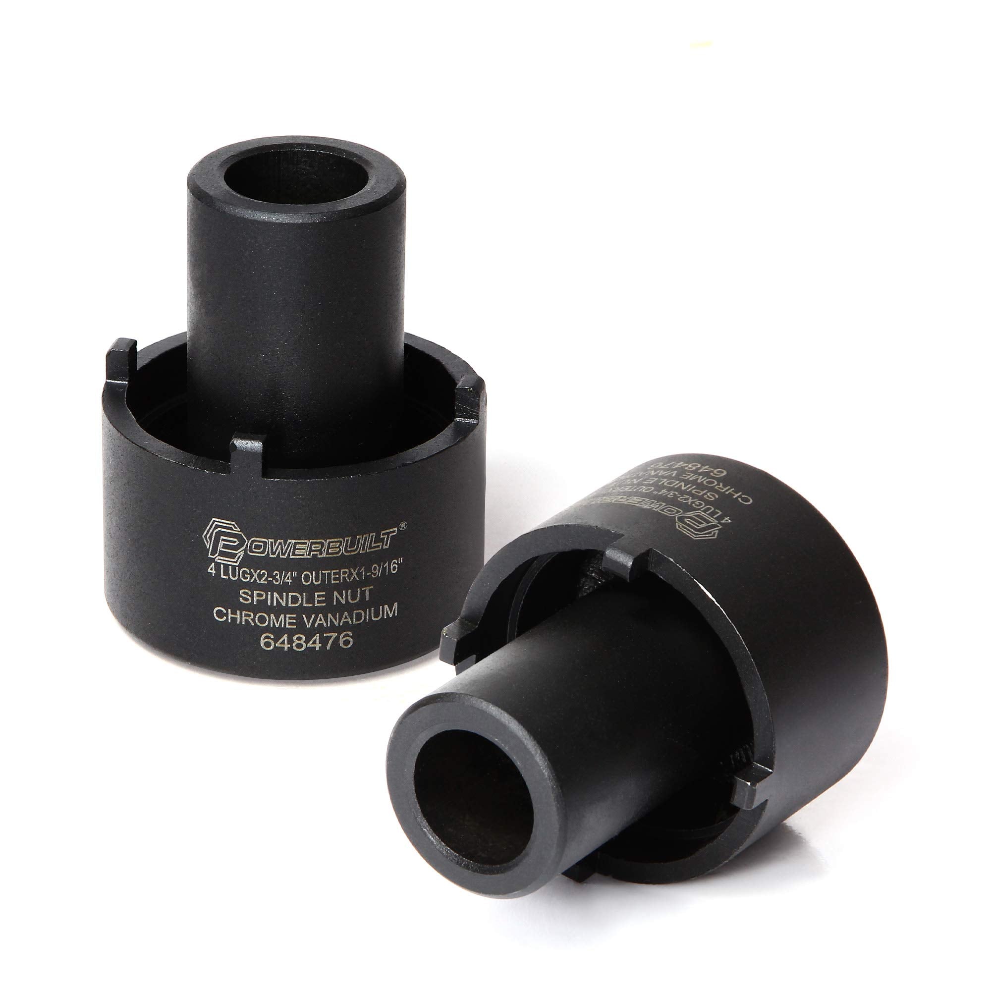 Powerbuilt Spindle Nut Socket, 4 Lug, 2-3/4-inch Outer, Ford, Easy Removal of Spindle Nuts, 2WD Rear Axles, Rotating Locknut - 6