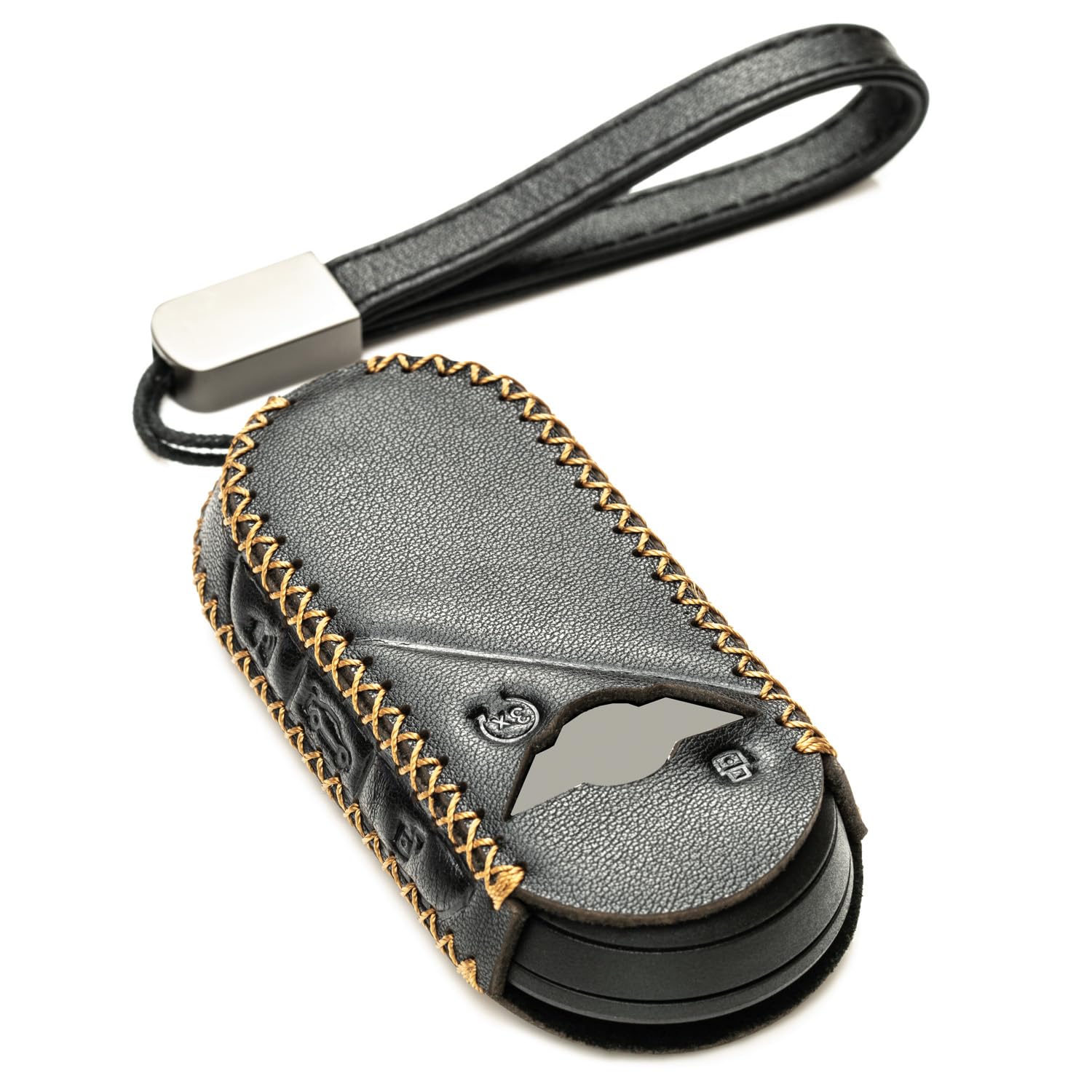 Vitodeco Genuine Leather Smart Key Fob Cover Compatible With Mini Countryman S All4, Countryman Se All4, Cooper 2 Door, Cooper S