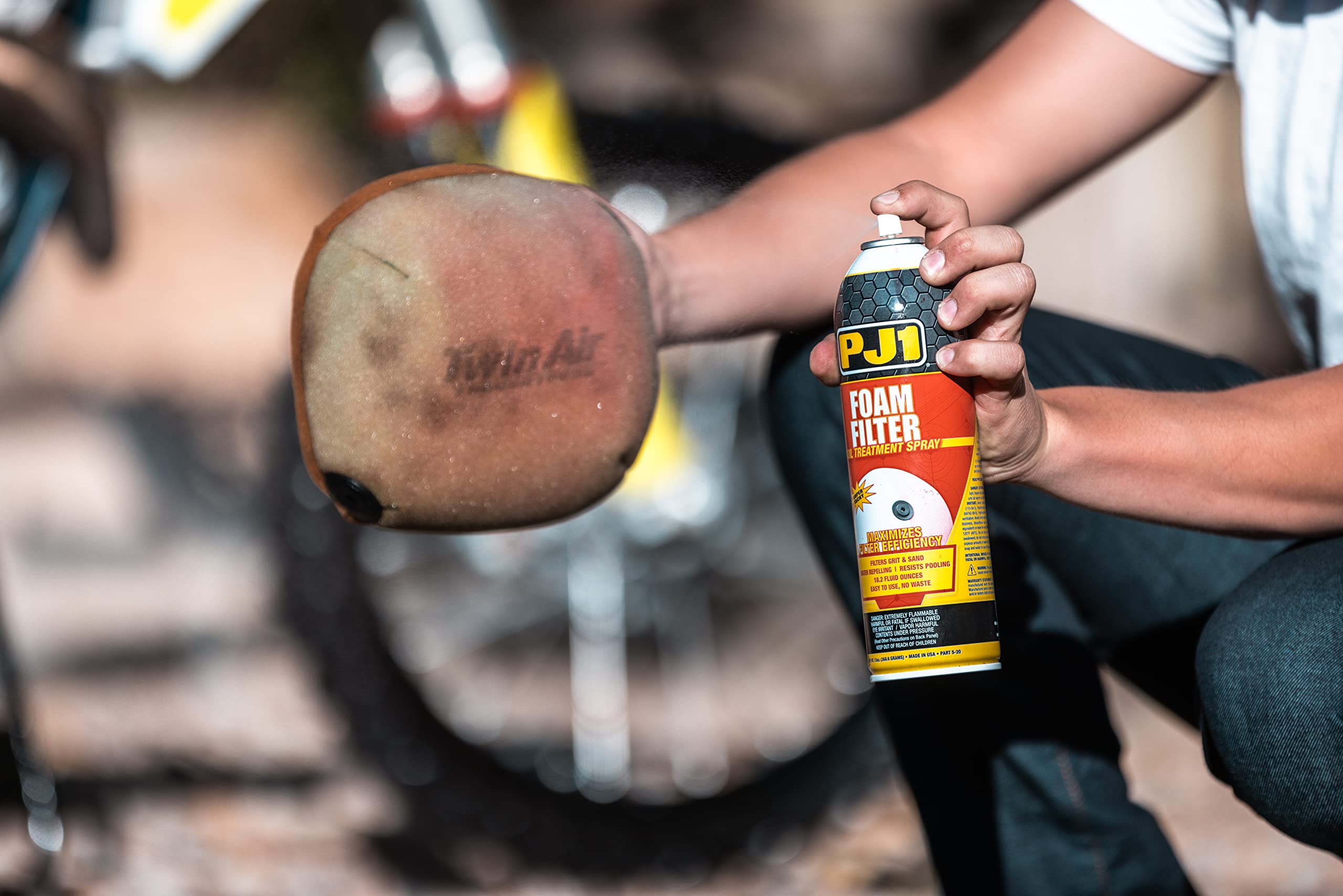 Pj1 5-20 Foam Air Filter Oil - 13 Ounce, Red