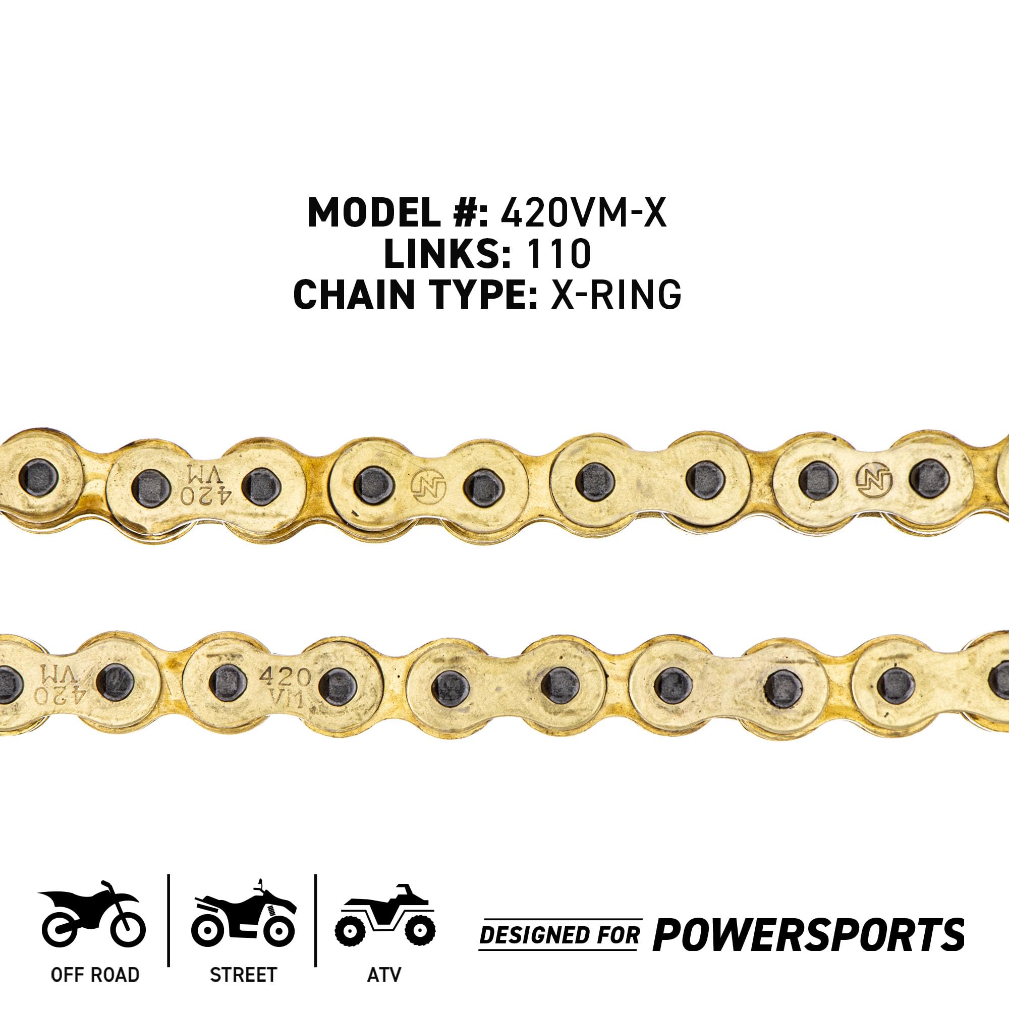 Niche Gold 420 X-Ring Chain 110 Links With Connecting Master Link