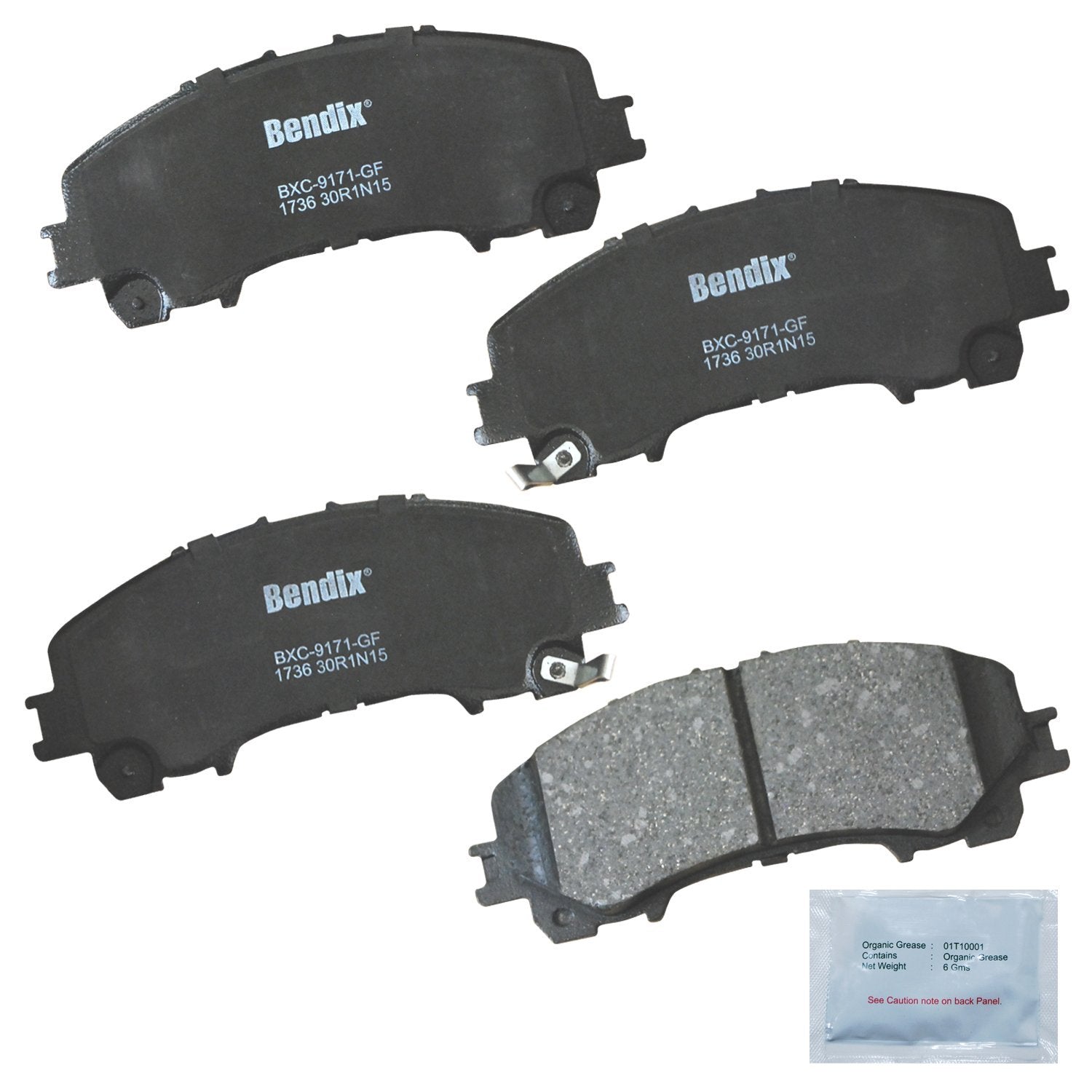 Bendix Priority1 Cfc1736 Ceramic Front Brake Pads For Infiniti 2014-2023 Q50, 2016-2022 Q60, 2016-2017 Qx50, 2019-2023 Qx50, 202