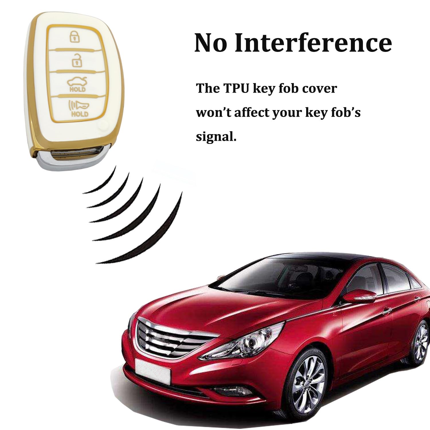 Arruweer Key Fob Cover For Hyundai Soft Tpu Key Fob Case Holder Compatiable With Hyundai Sonata Elantra Elantra Gt Ioniq Tucson