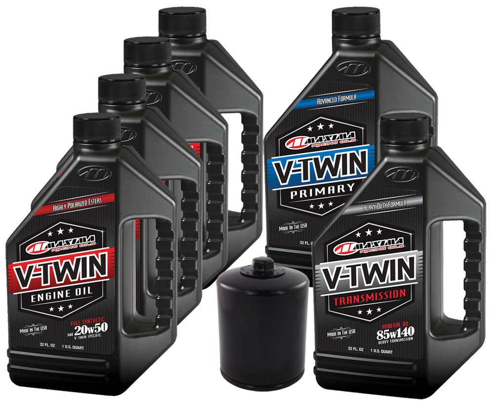 Maximahiflofiltro Vttock14 Complete Engine Oil Change Kit For V-Twin Full Synthetic Harley Davidson Twin Cam, 6 Quart