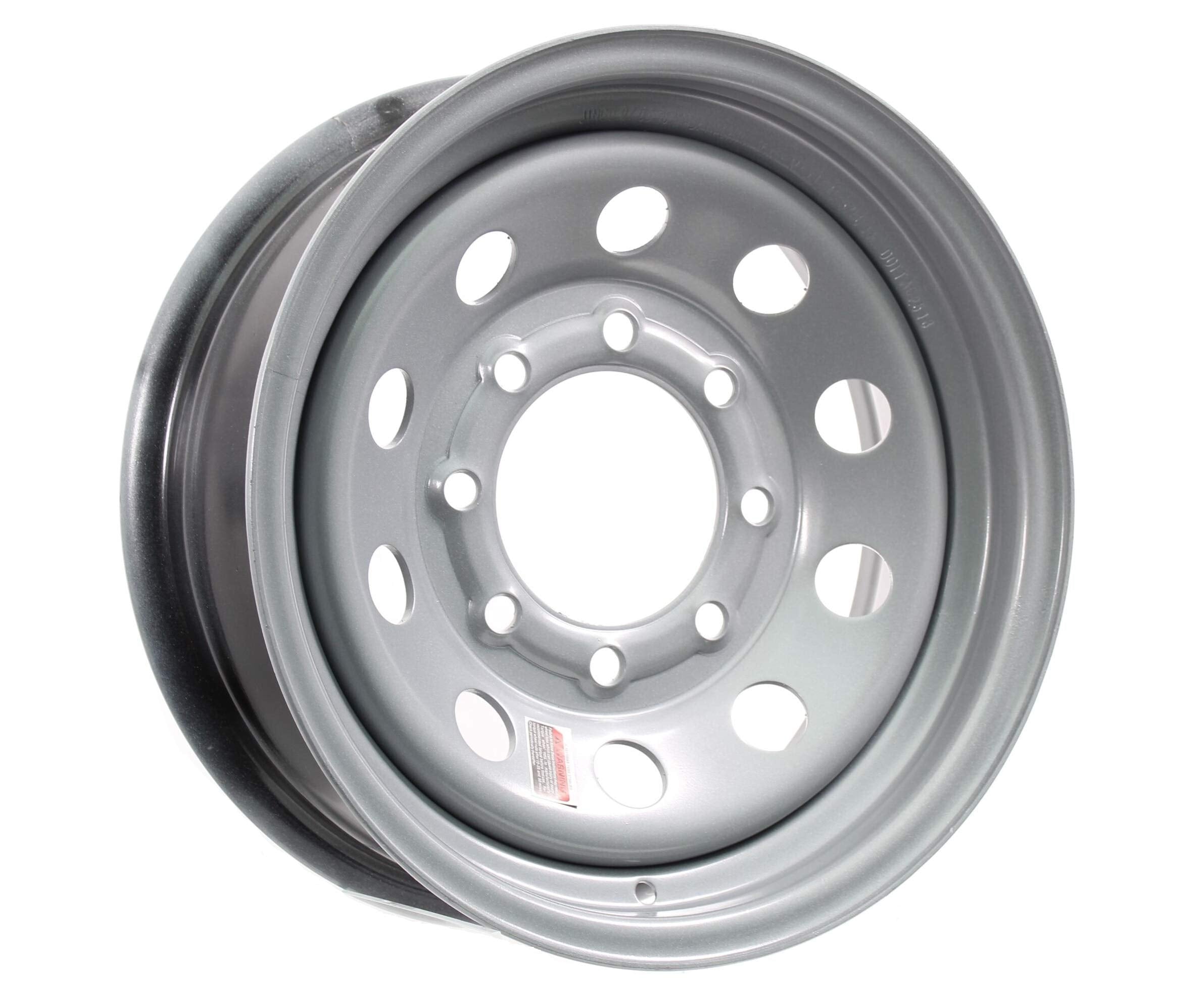 16 Silver Mod Trailer Wheel 8 Lug (8x6.5) Bolt Circle
