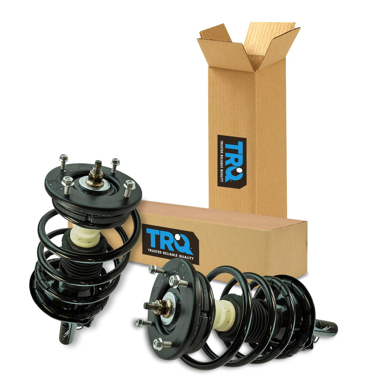 Trq Front Strut & Coil Spring Assembly Set Driver & Passenger Sides Compatible With 05-07 Ford Five Hundred Mercury Montego