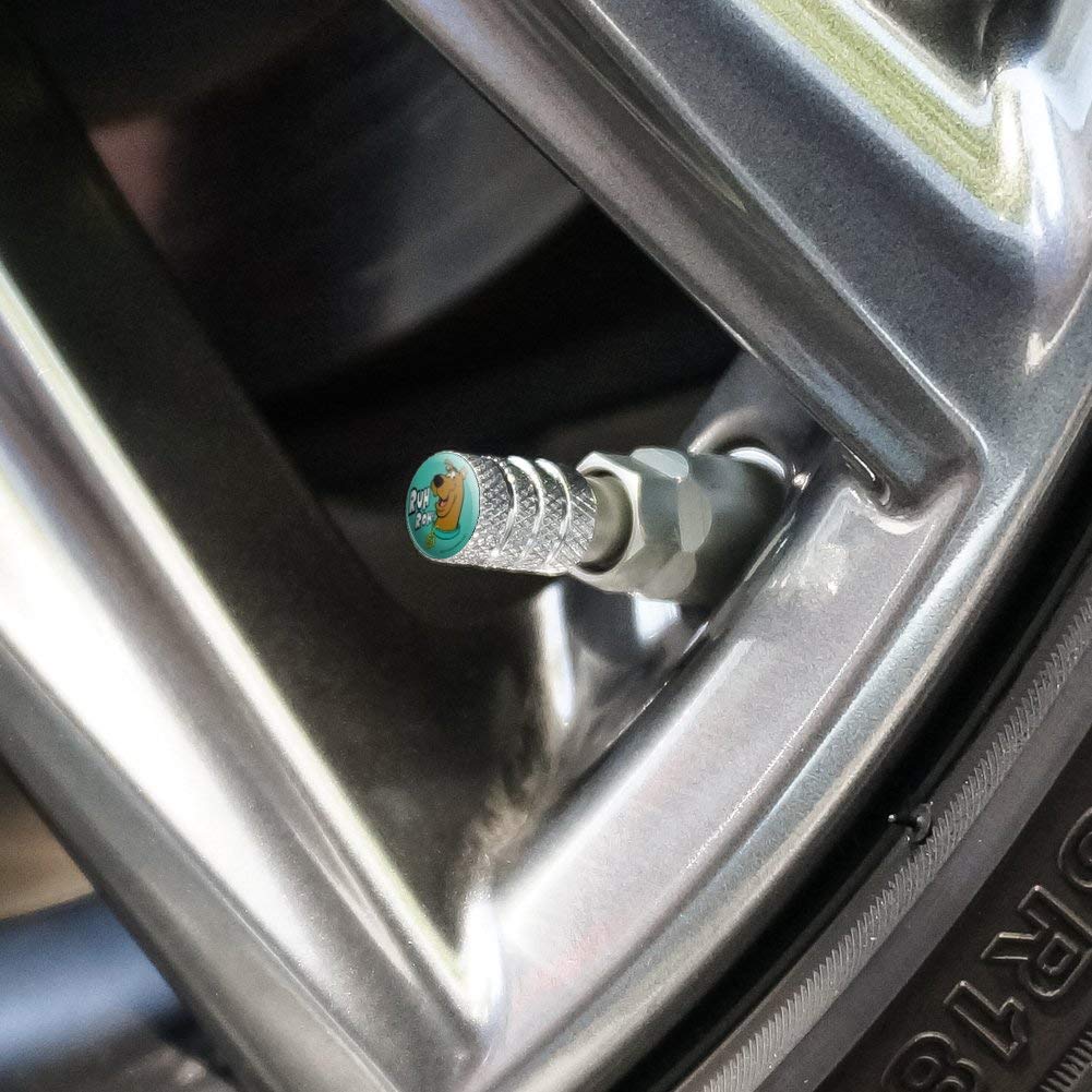 Scooby-Doo Ruh Roh Tire Rim Wheel Aluminum Valve Stem Caps