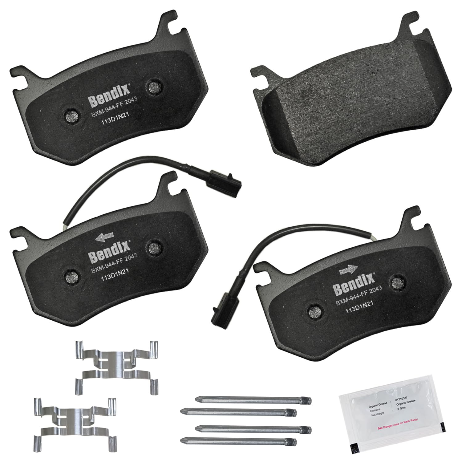 Bendix Priority1 Cfm2043 Semi-Metallic Rear Brake Pads For Alfa Romeo Giulia 2023-2017, Stelvio 2020