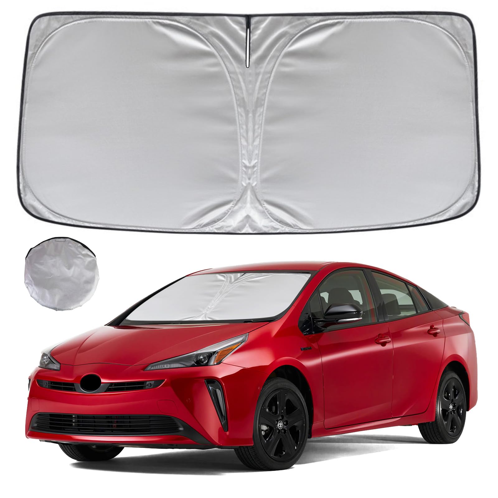 Kayzt Windshield Sun Shade For 2023-2025 Toyota Prius Foldable Sunshade Front Window Custom Fit Car Accessories